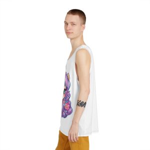 Cute Little Baby Unicorn With Rainbow Flowers Vector Illustration Set Generative Ai Mens Tank Aop