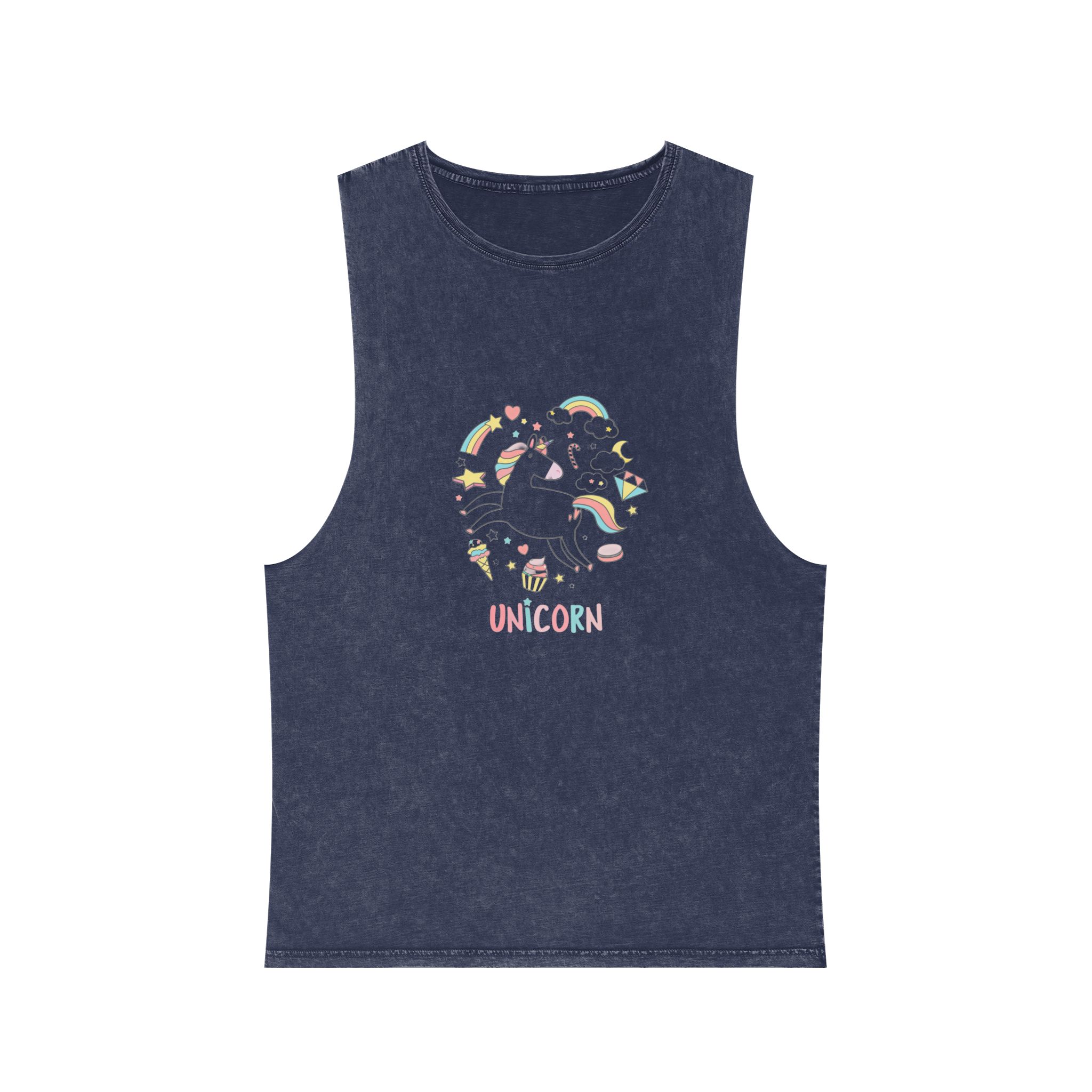 Unicorn V142 Unisex Stonewash Tank Top - Image 13