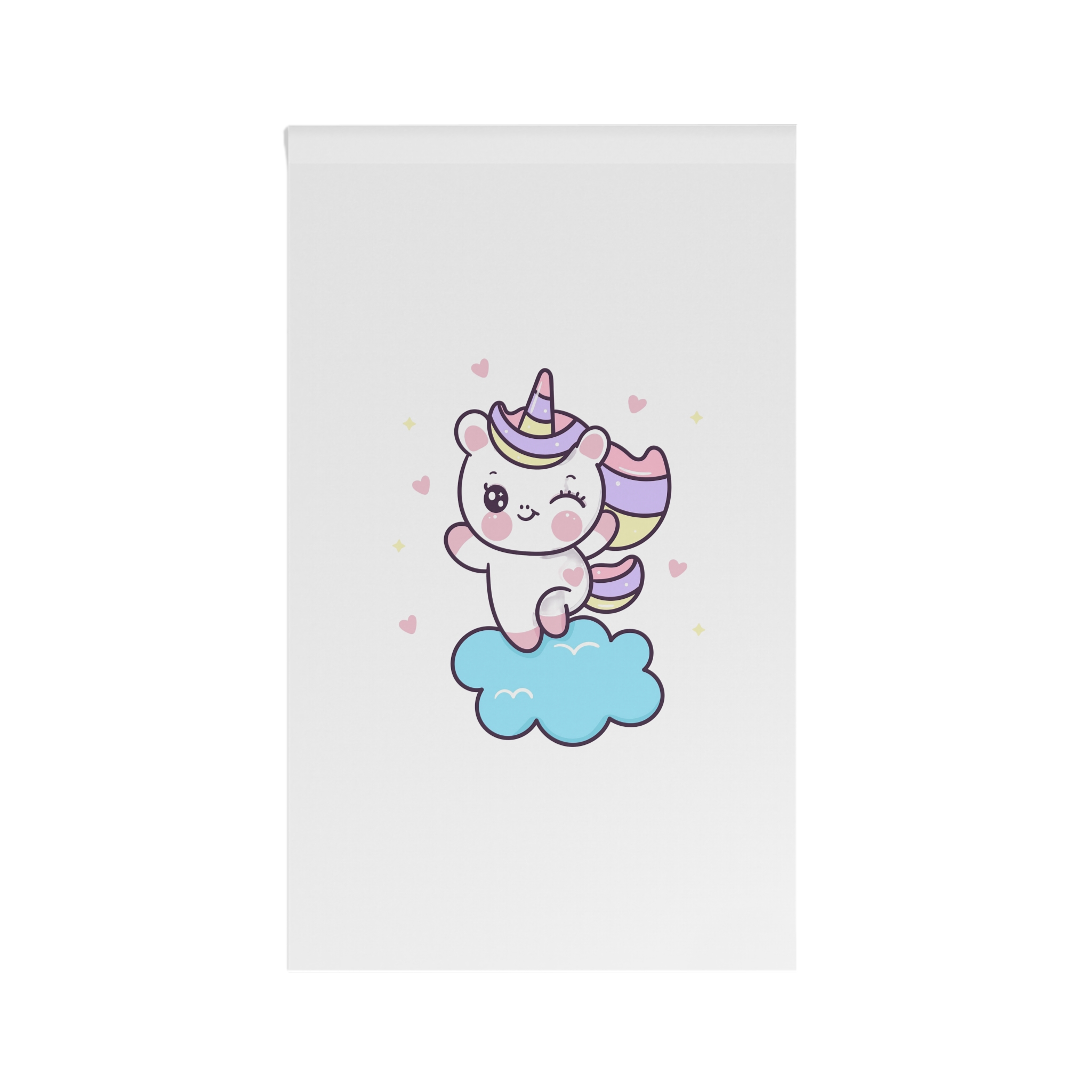 Unicorn Cloud Kawaii Animal Cartoon Fairytale Character House Banner