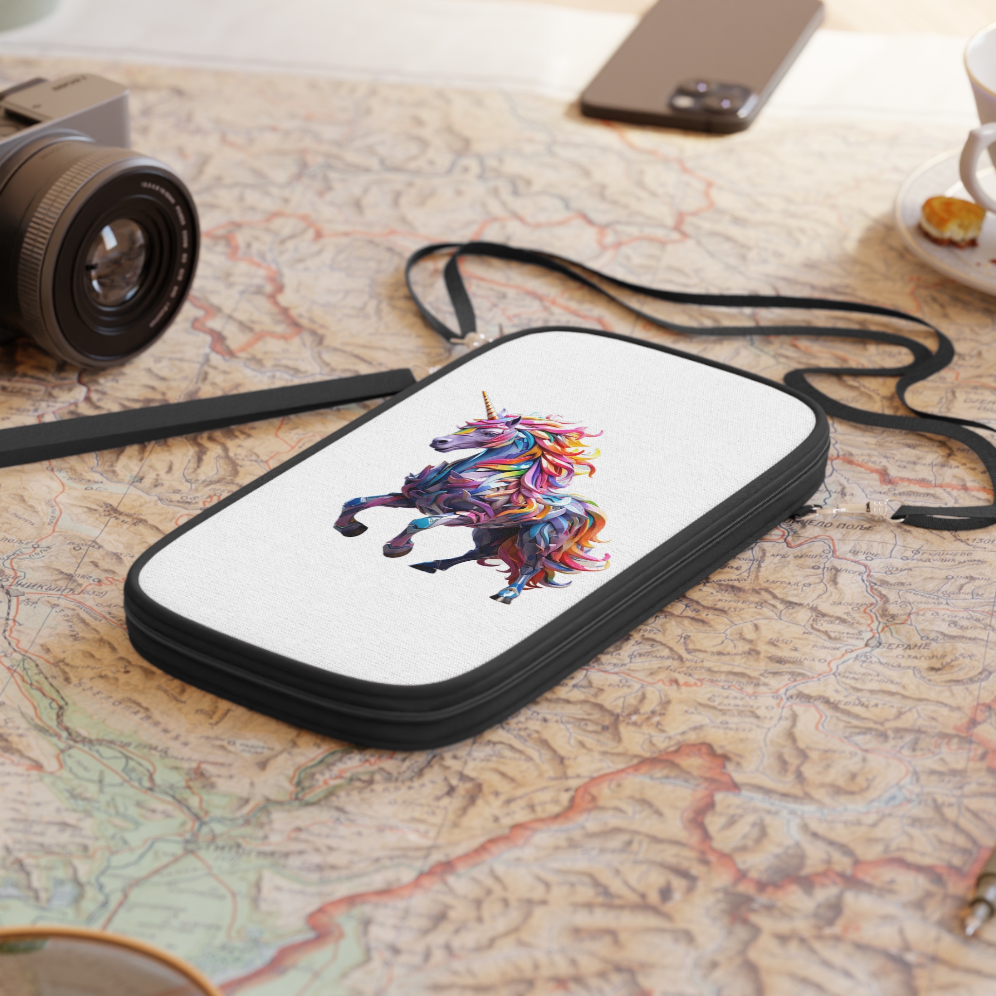 Colorful 3d Mythical Unicorn (4) Passport Wallet - Image 4