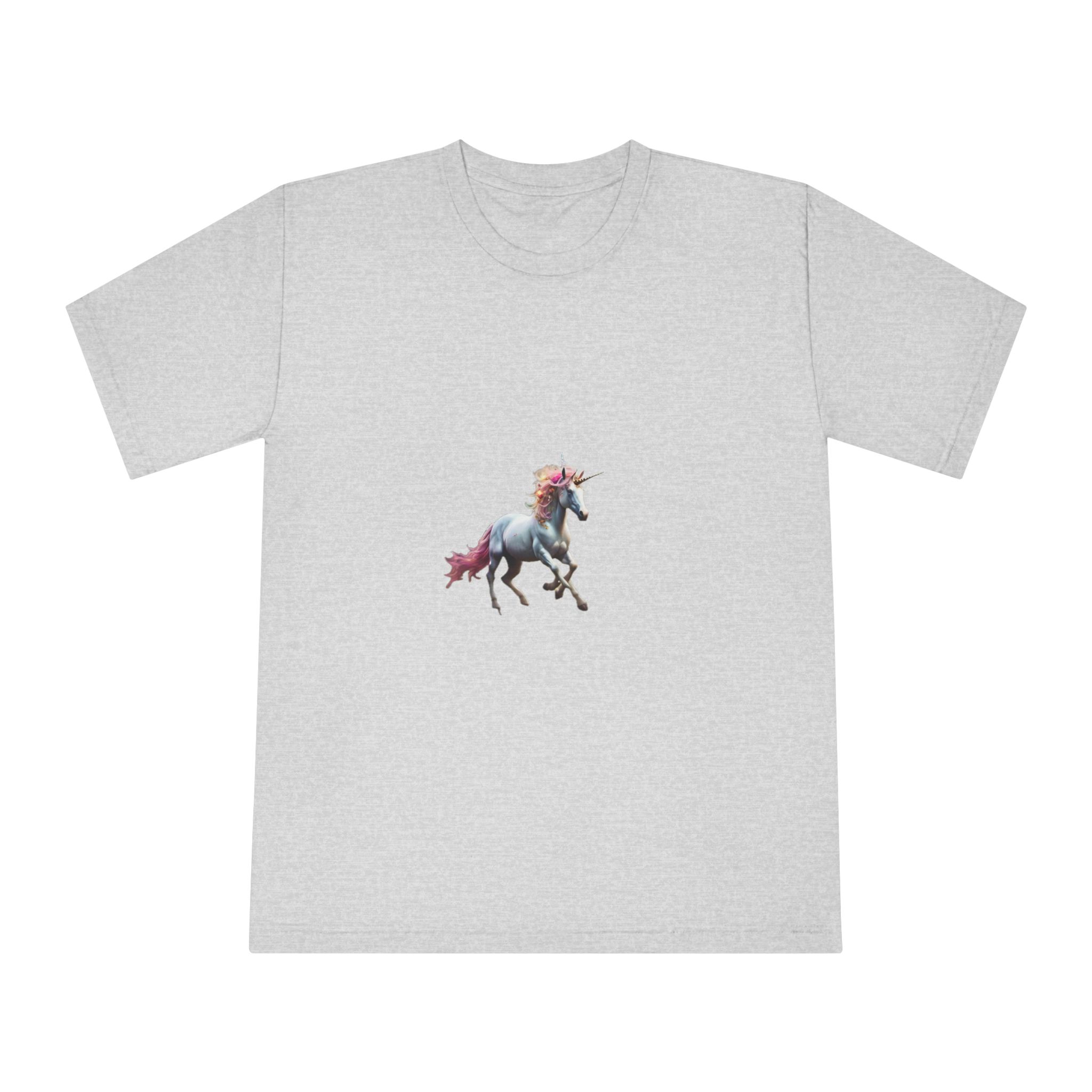 Beautiful Unicorn Running Magical Meadow Unicorn Background Images Whimsical Unicorn (5) Unisex Classic Crewneck T Shirt - Image 13
