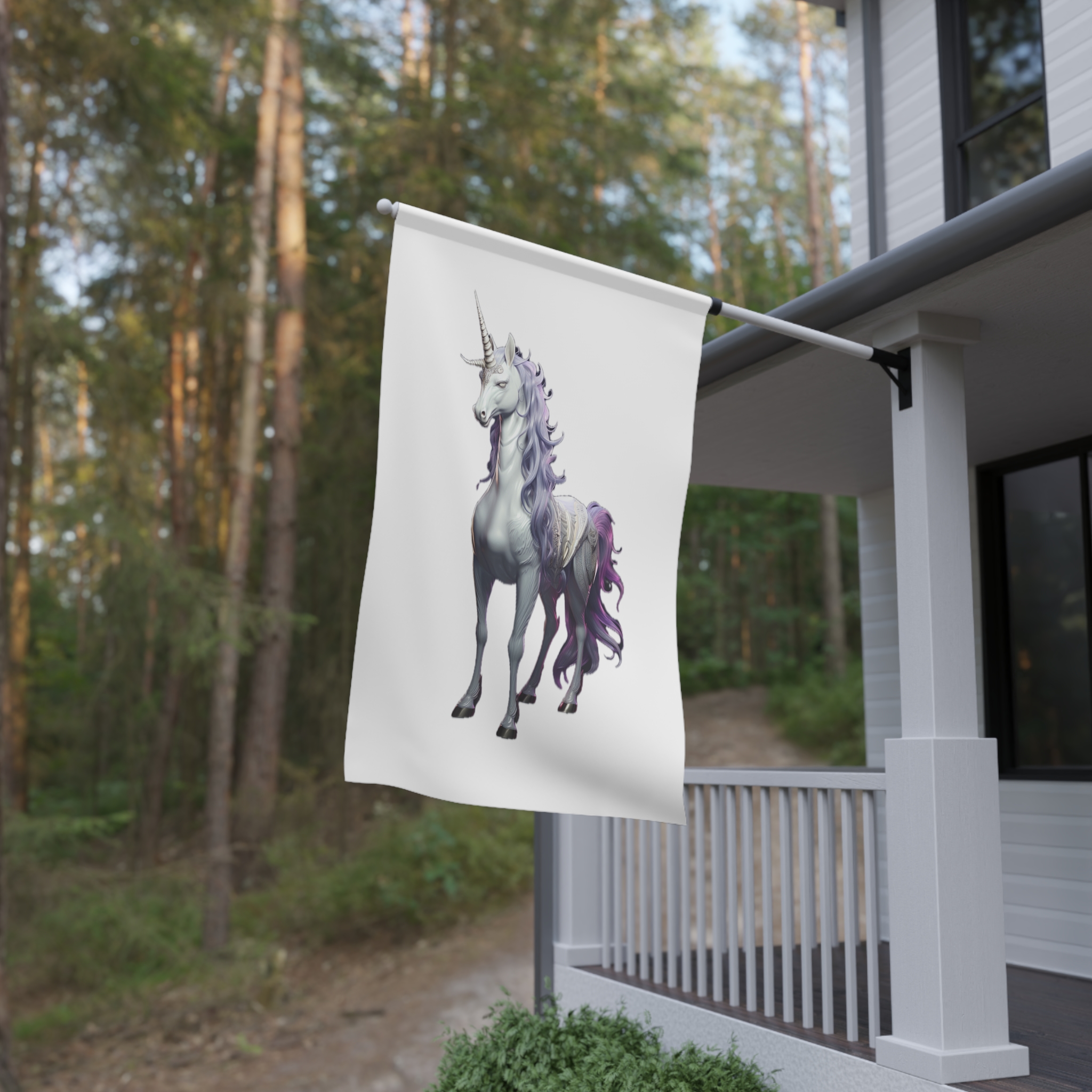 Unicorn With Pink Tone Colors Copy House Banner - Image 4