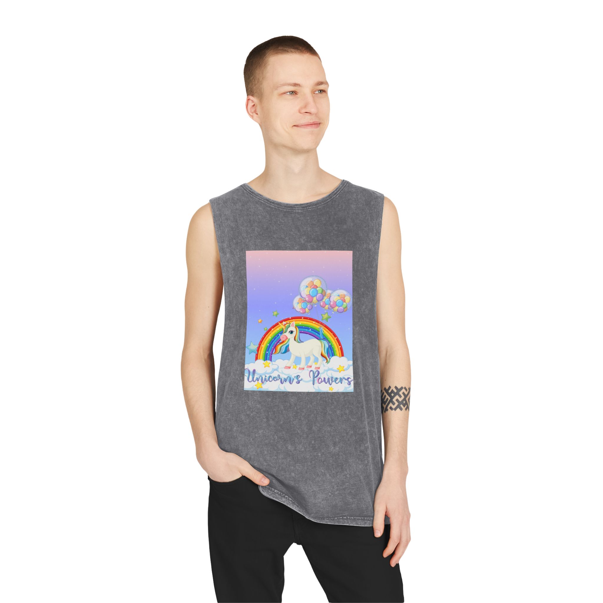 Unicorn V466 Unisex Stonewash Tank Top - Image 11