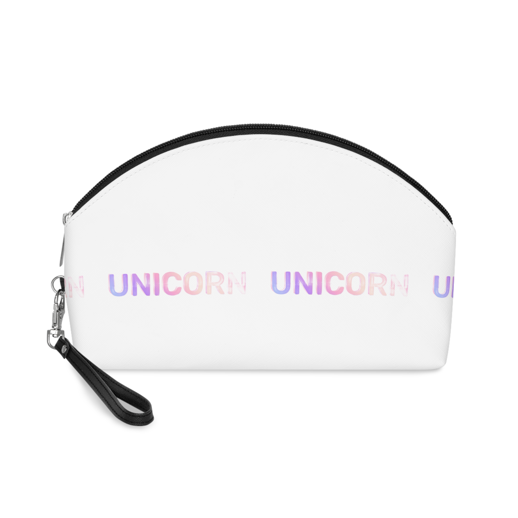 Unicorn Word Holographic Text Style Makeup Bag