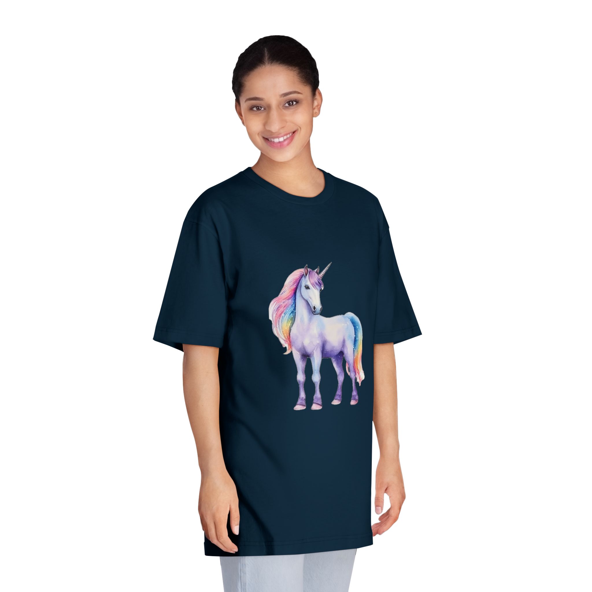 Cute Watercolor Unicorn Illustration Ai Generativexa Unisex Classic Crewneck T Shirt - Image 19