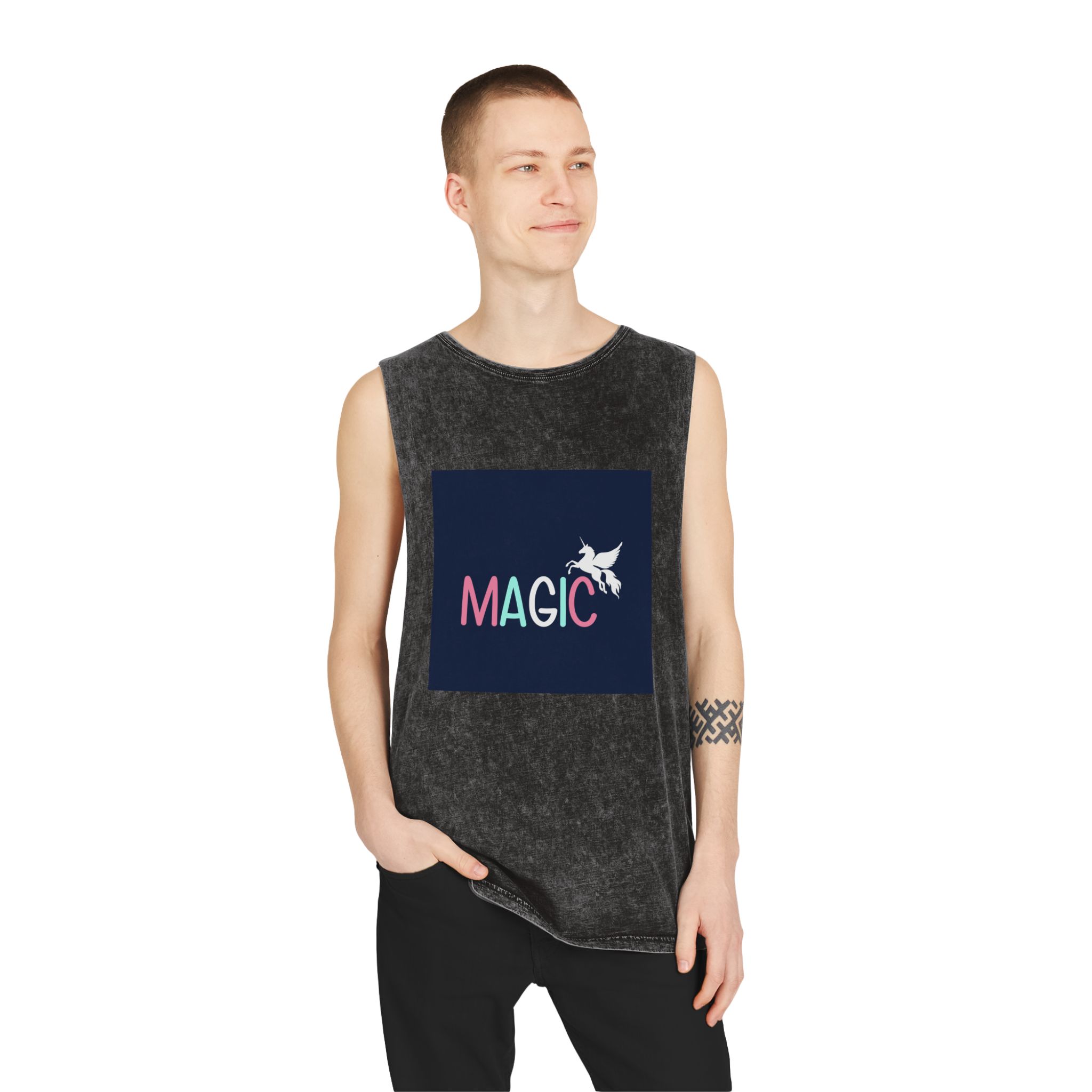Magic Unisex Stonewash Tank Top - Image 3