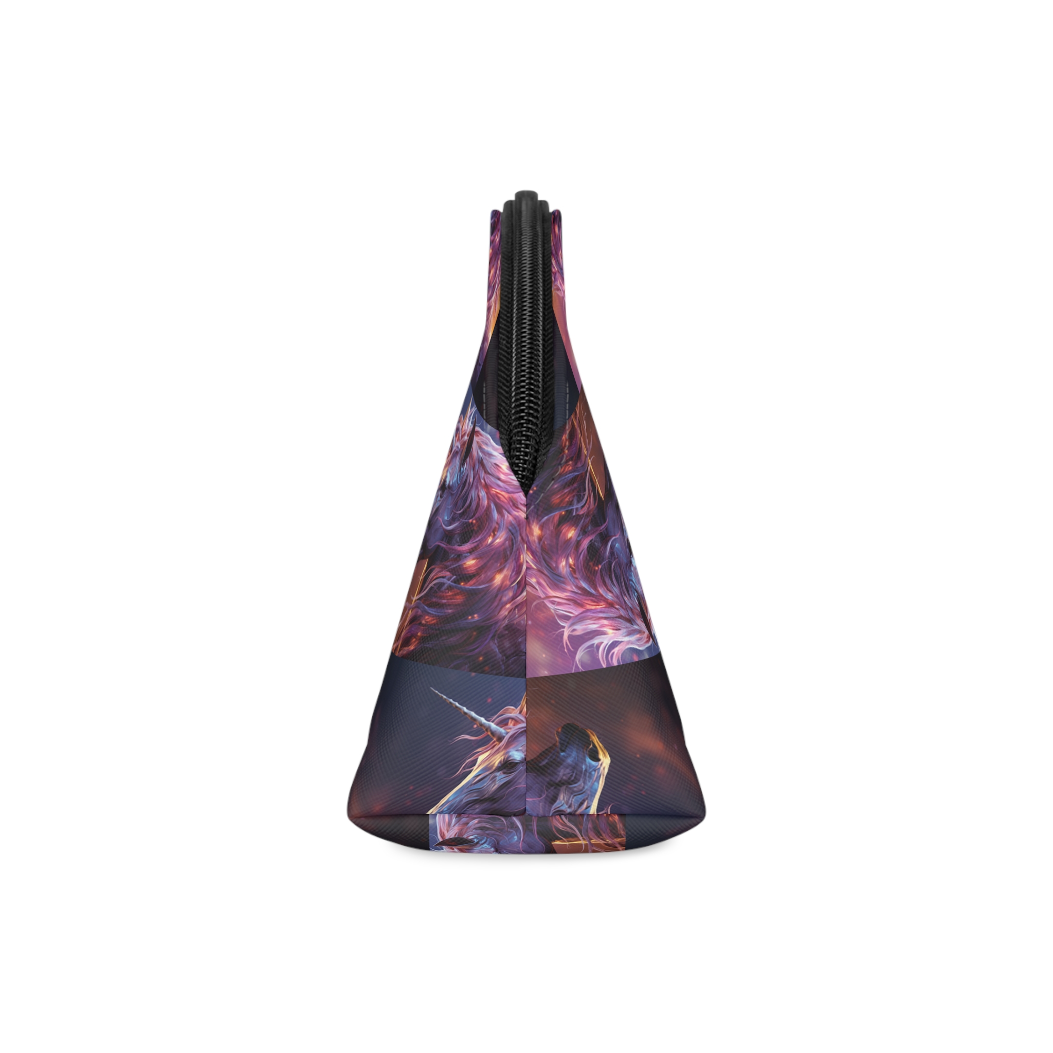 Pink 3d Mythical Unicorn With Lights Mane (1) Makeup Bag - Image 4
