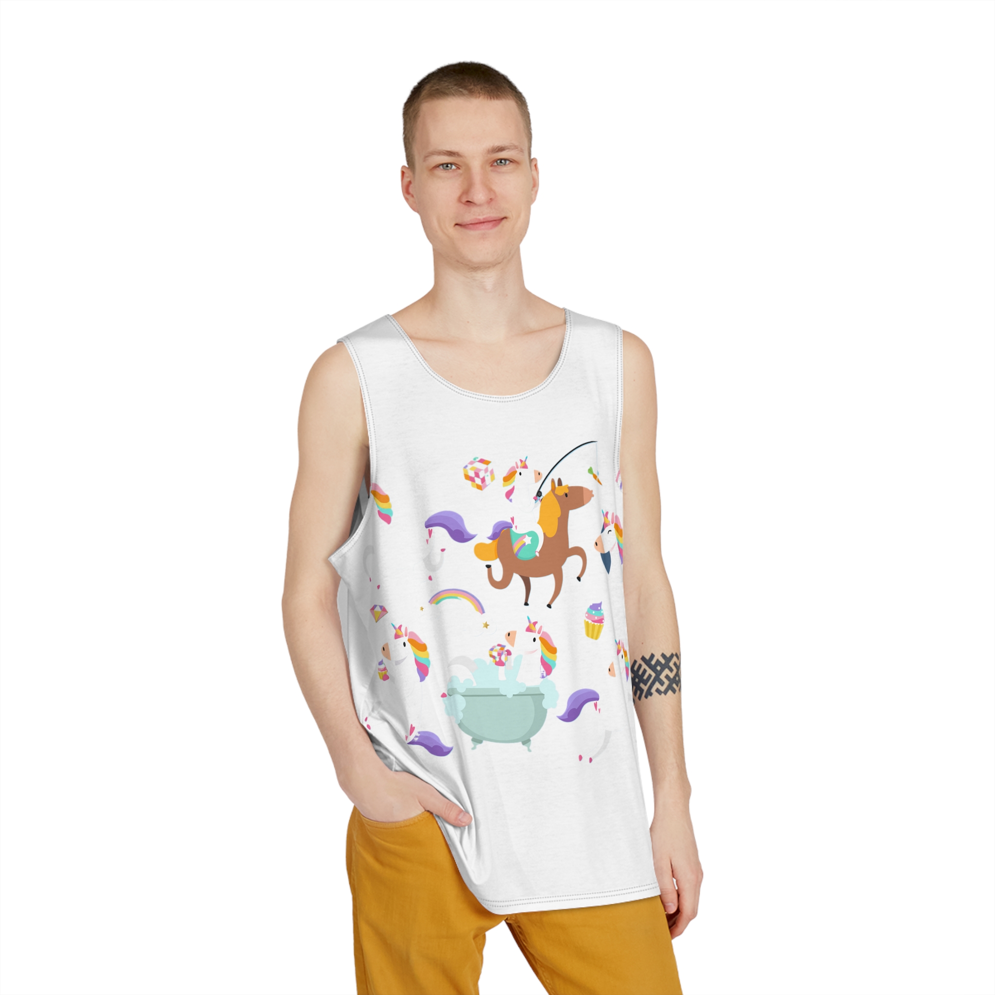 Unicorns 64 Mens Tank Aop - Image 3
