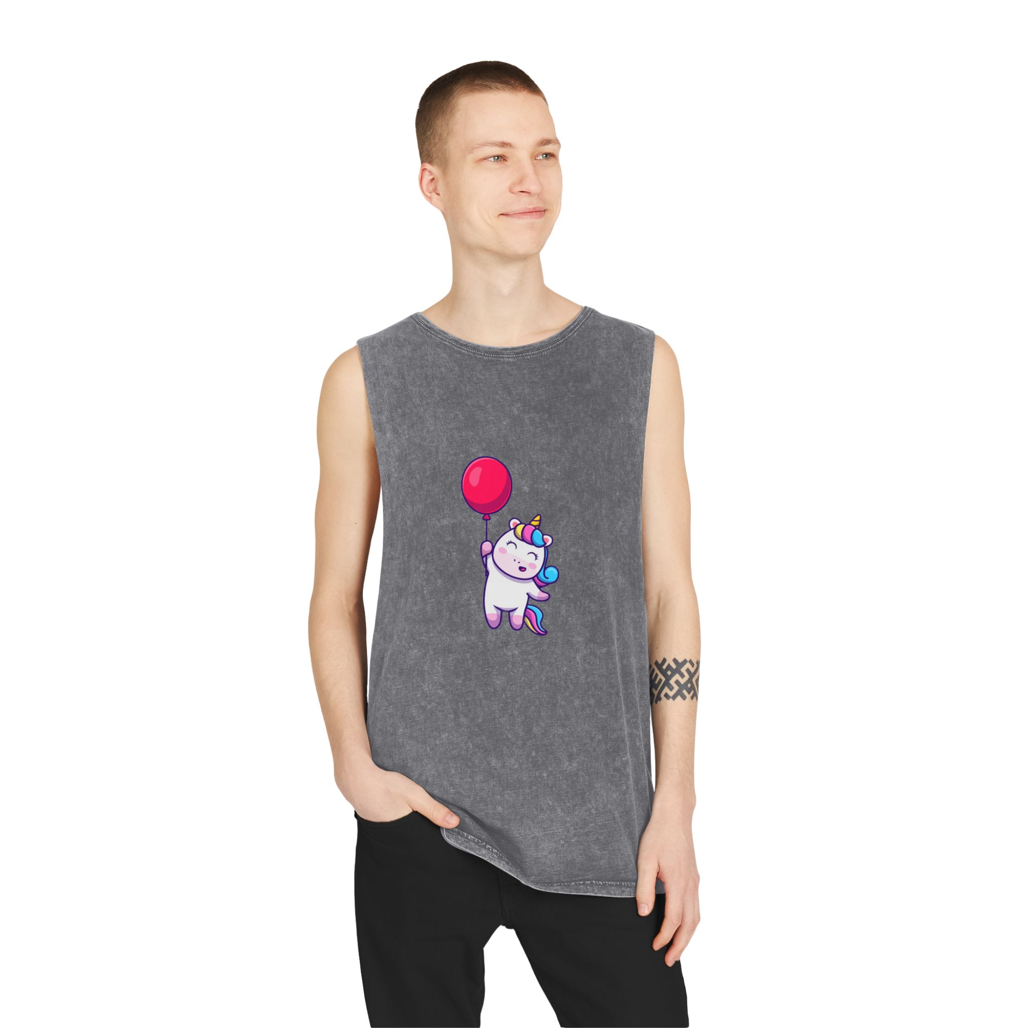 Unicorn V505 Copia Unisex Stonewash Tank Top - Image 11