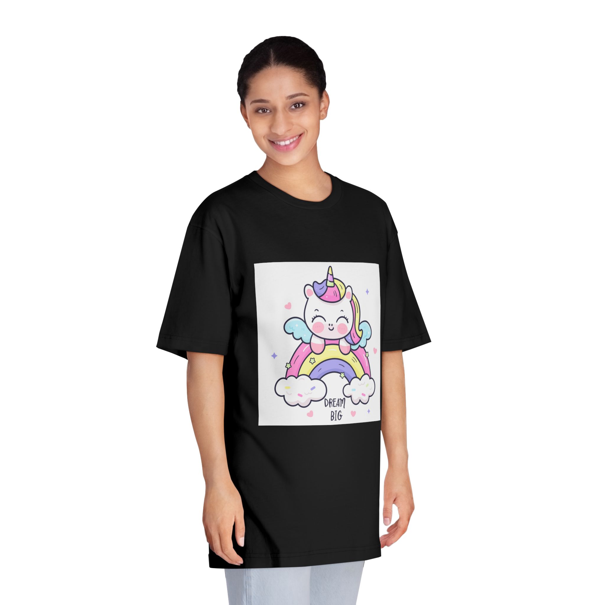 Cute Unicorn Rainbow Kawaii Animal Baby Cartoon Dream Big Unisex Classic Crewneck T Shirt - Image 7