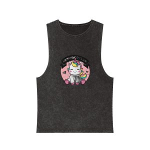 Unicorn Happy Daddys Girl 1 Unisex Stonewash Tank Top