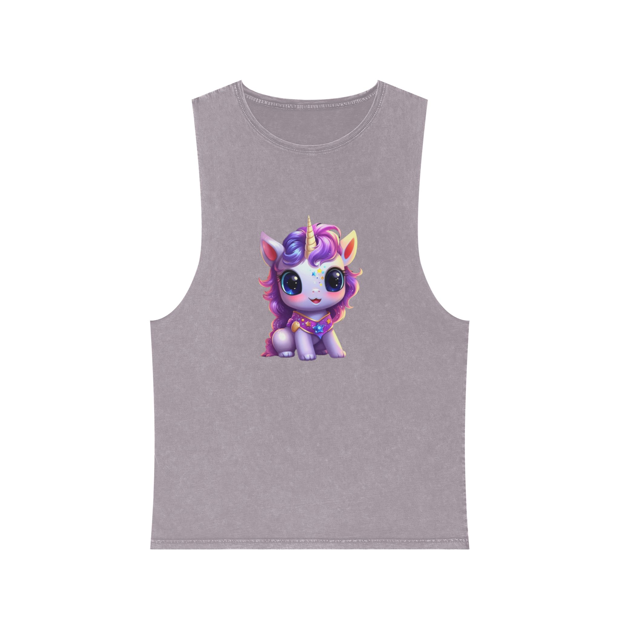 Beautiful Cute Baby Unicorn (4) Unisex Stonewash Tank Top - Image 17