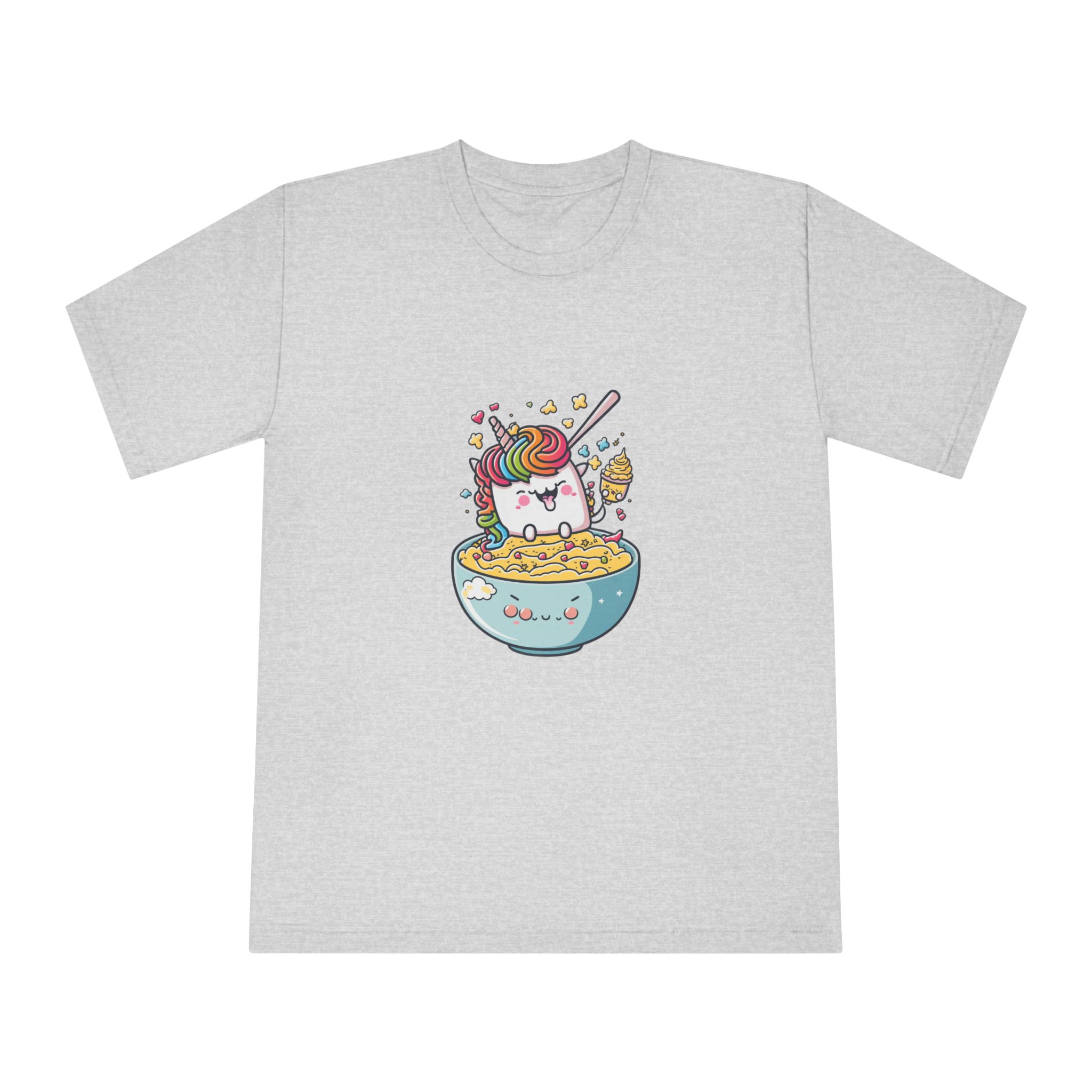 Cute Kawaii Unicorn Graphic Eating Ramen Unisex Classic Crewneck T Shirt - Image 13