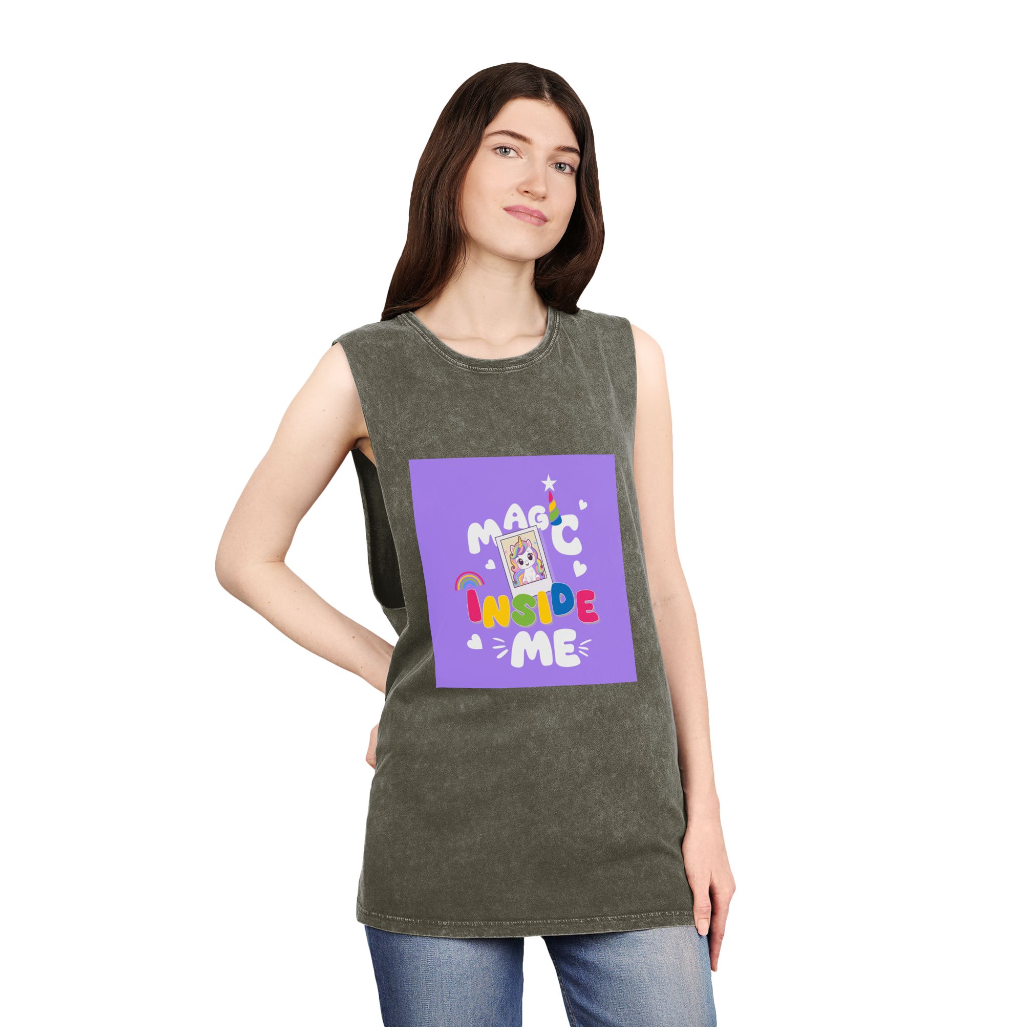 Original Design 02F2E7 Unisex Stonewash Tank Top - Image 8