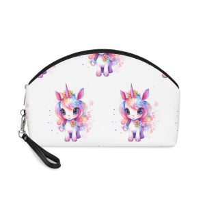 Cute Colorful Magic Unicorn With Flowers Watercolor Style (3) Copia Makeup Bag