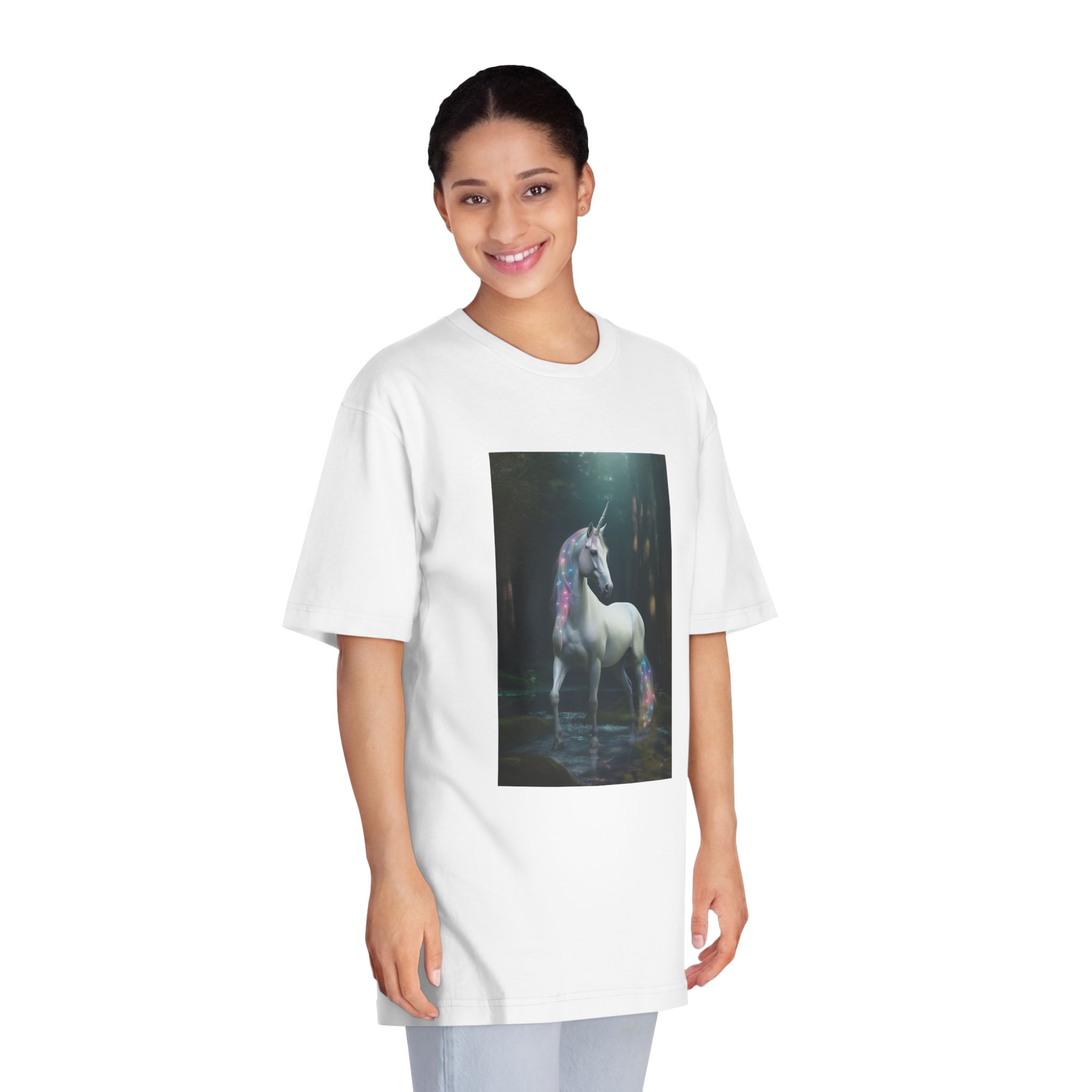 Magical Mythical Unicorn Creature 7 Unisex Classic Crewneck T Shirt - Image 3