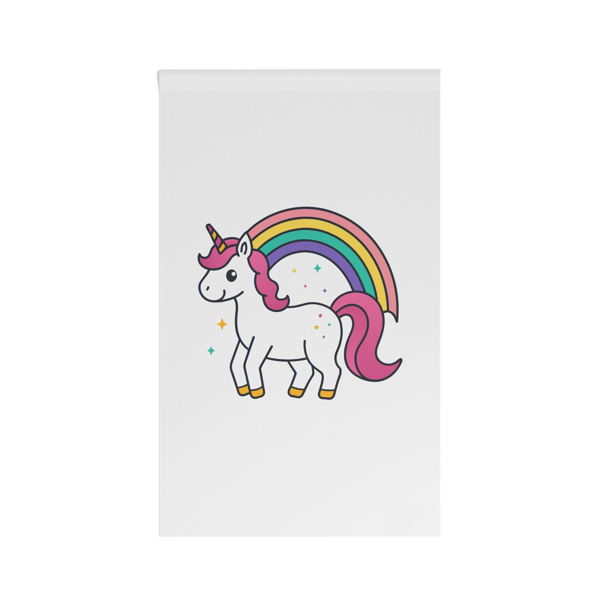Unicorn Coloring Page Hand Drawing Illustration Children House Banner