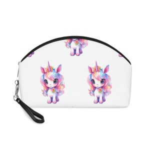 Cute Colorful Magic Unicorn With Flowers Watercolor Style (3) Makeup Bag