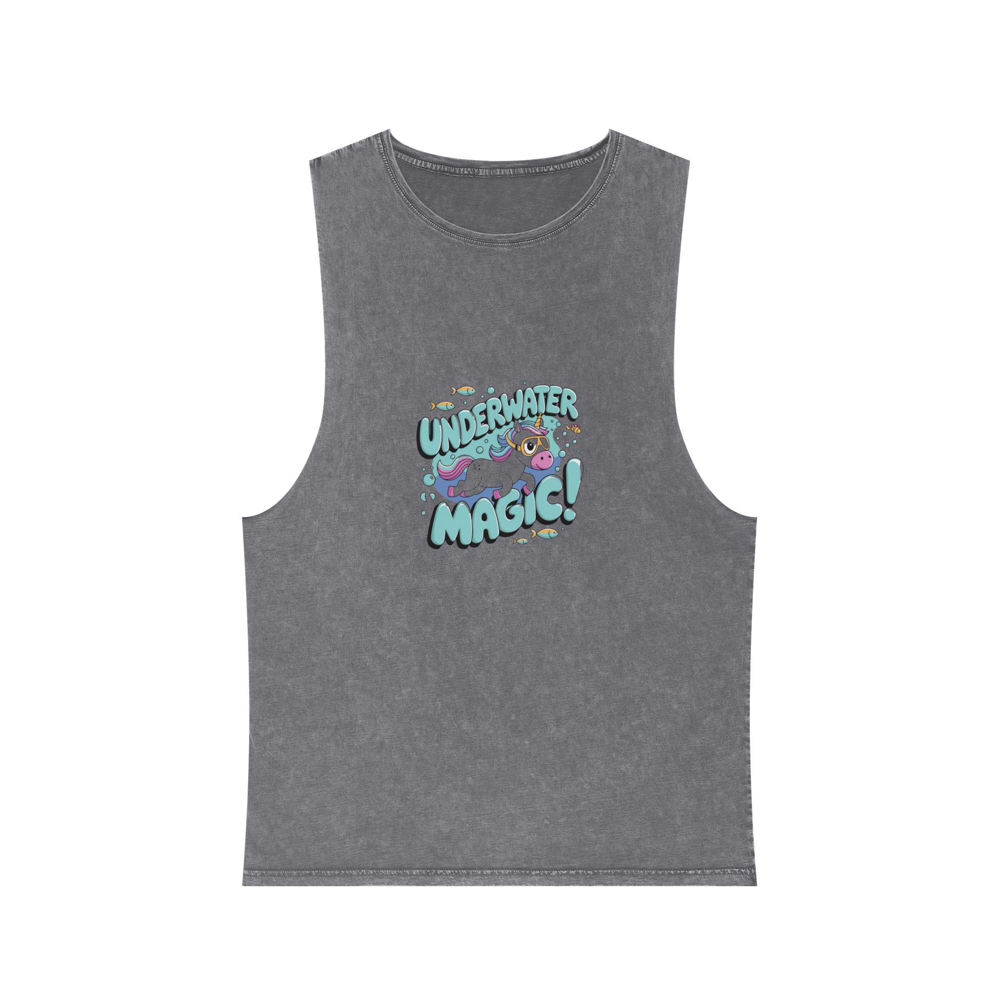 T Shirt Design Kids1 Unisex Stonewash Tank Top - Image 9