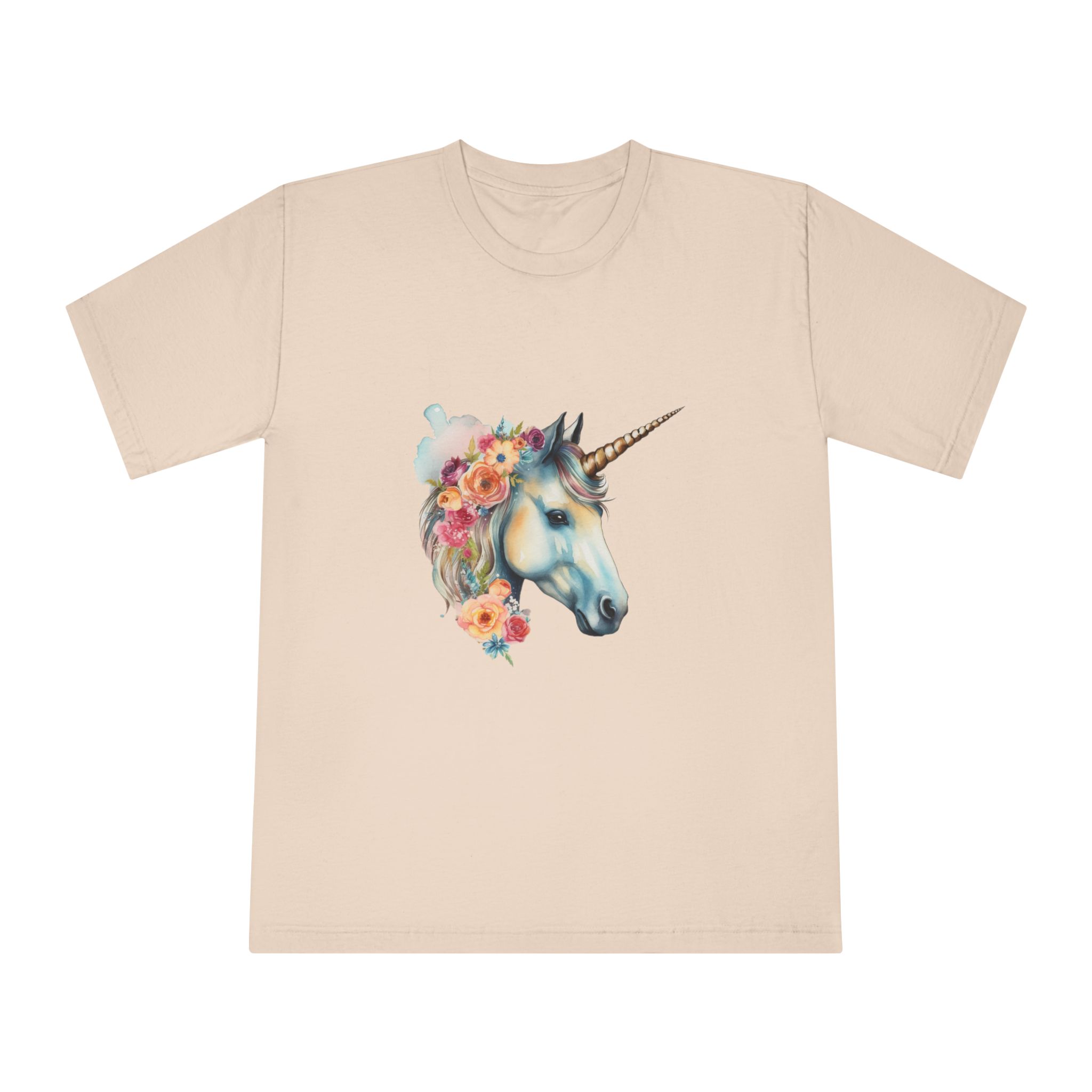 Unicorn With Flower Crown (1) Unisex Classic Crewneck T Shirt - Image 9