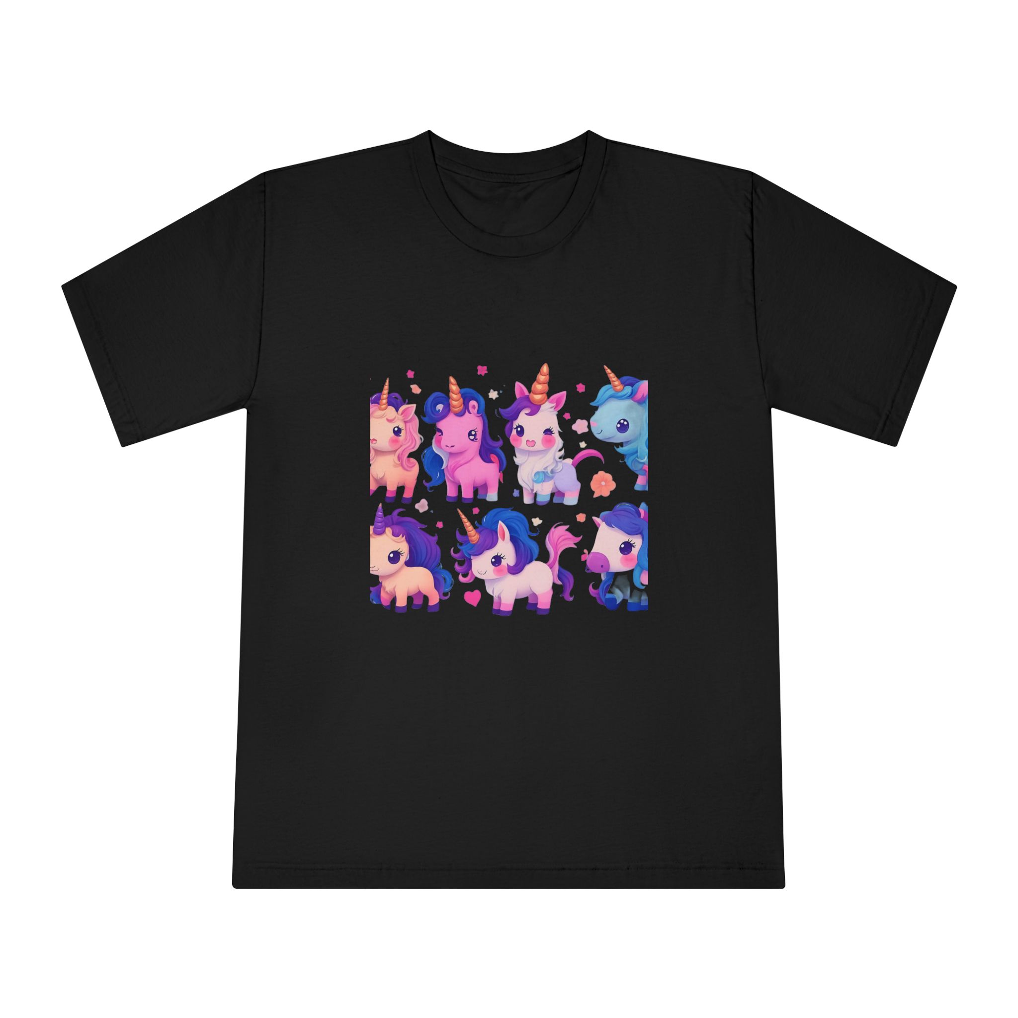 Cute Unicorn Stickers Unisex Classic Crewneck T Shirt - Image 5