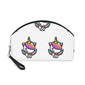 Cute Unicorn With Finger Love Pose Makeup Bag