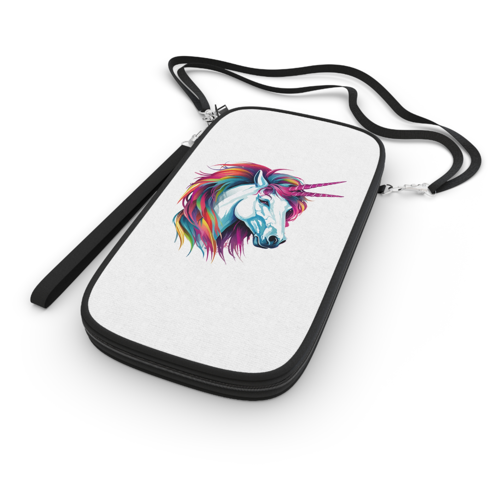 Close Up Unicorns Head With Colorful Mane Generative Ai Copy Passport Wallet - Image 3