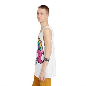 Unicorn Coloring Page Hand Drawing Illustration Children Mens Tank Aop
