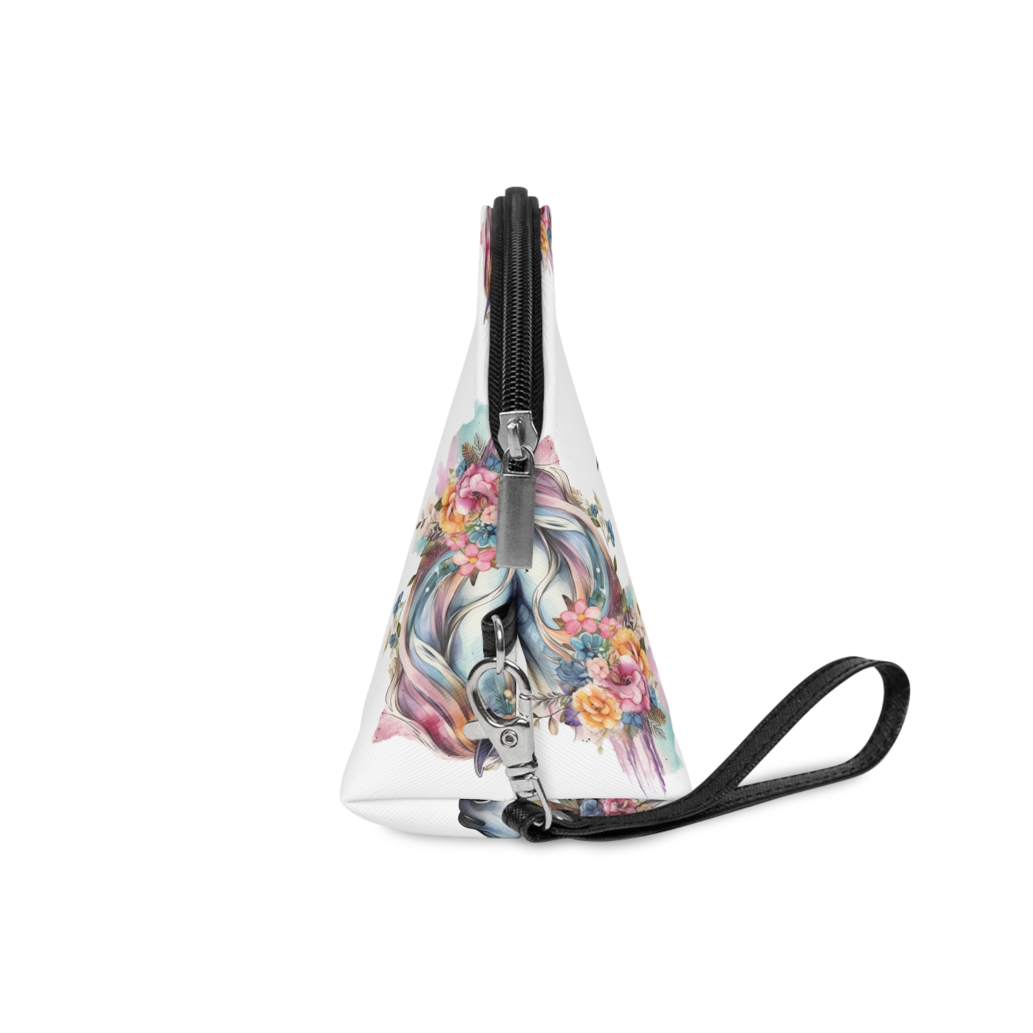 Unicorn With Flower Crown His Head Makeup Bag - Image 3