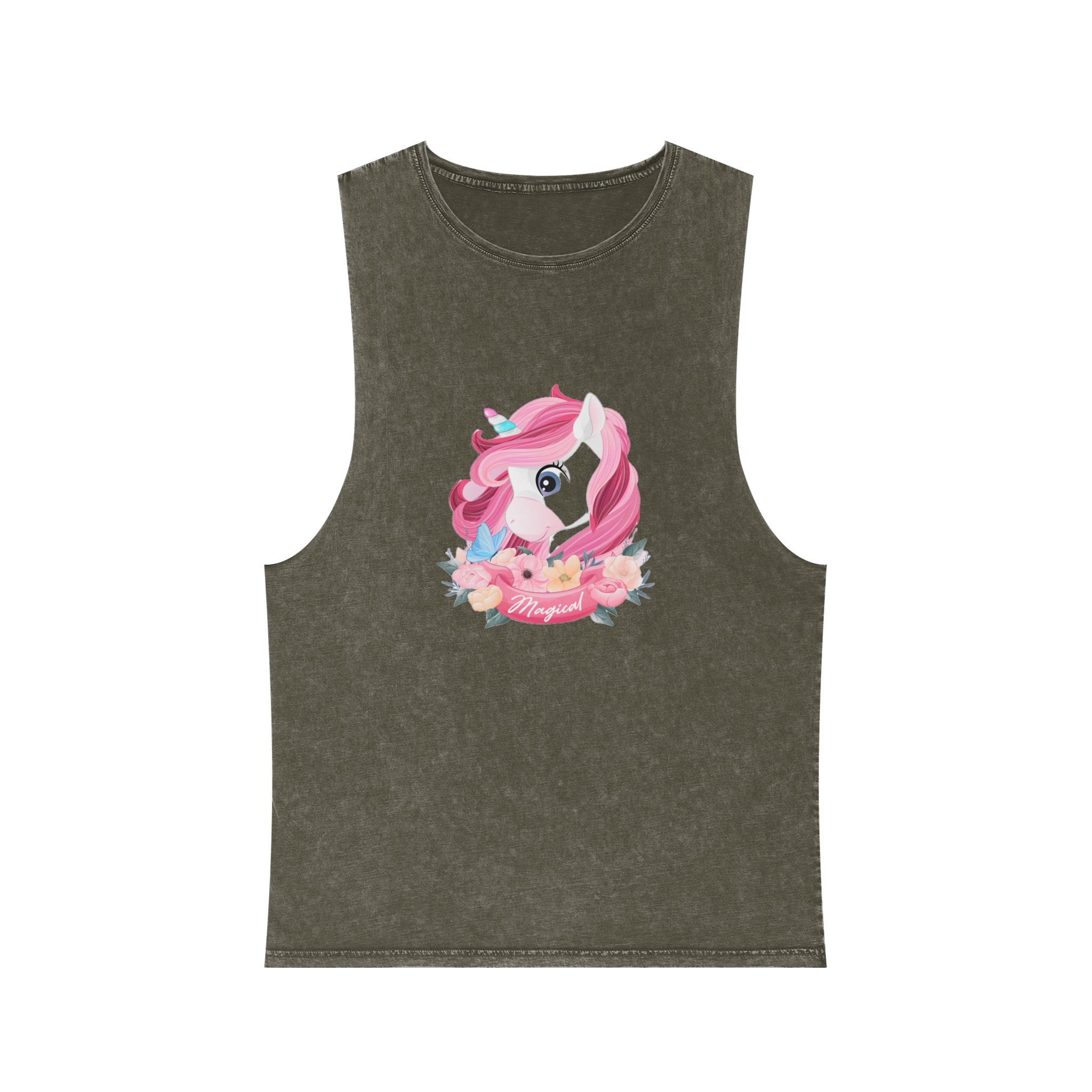 Unicorn V491 Unisex Stonewash Tank Top - Image 5