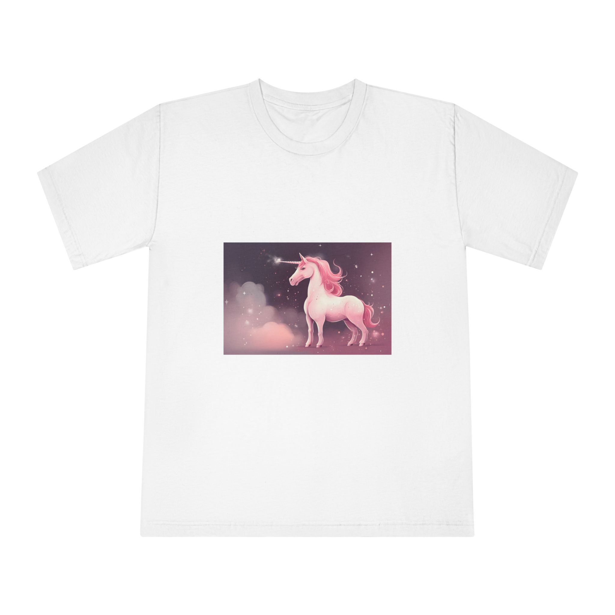 Pink Unicorn Fantastic Illustration Unisex Classic Crewneck T Shirt