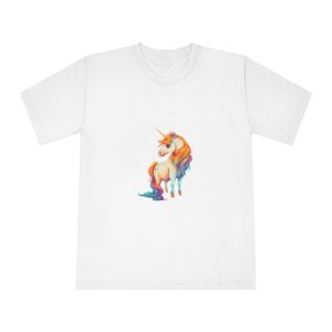 Cute Adorable Lovely Unicorn Colorful With Gradients Background Unisex Classic Crewneck T Shirt