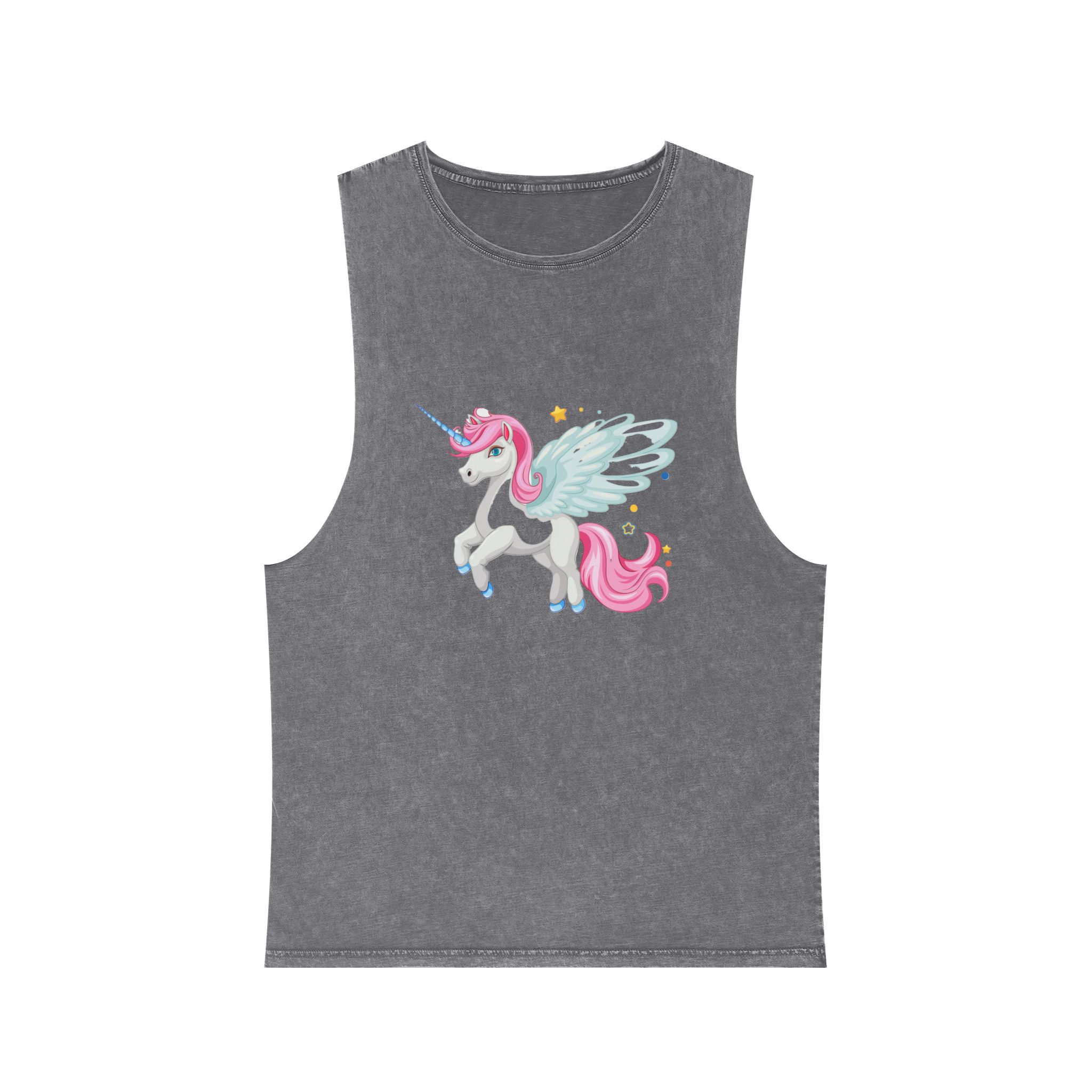 Beautiful Unicorn Unisex Stonewash Tank Top - Image 9