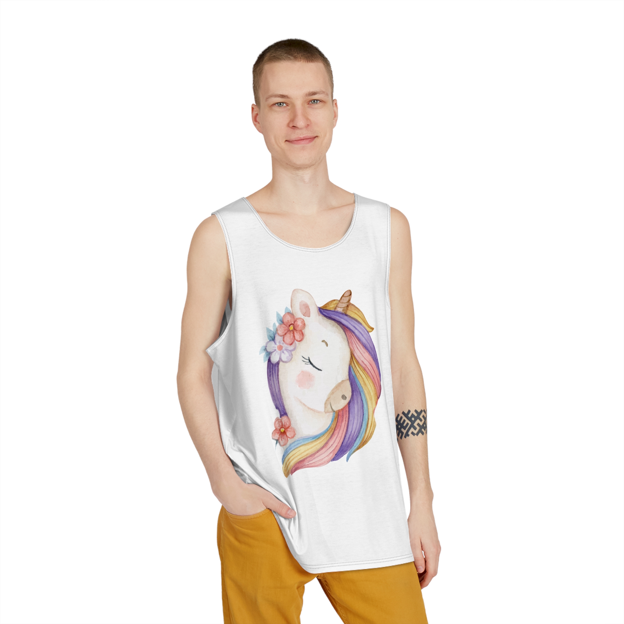 Lovely Unicorn Collection Mens Tank Aop - Image 3