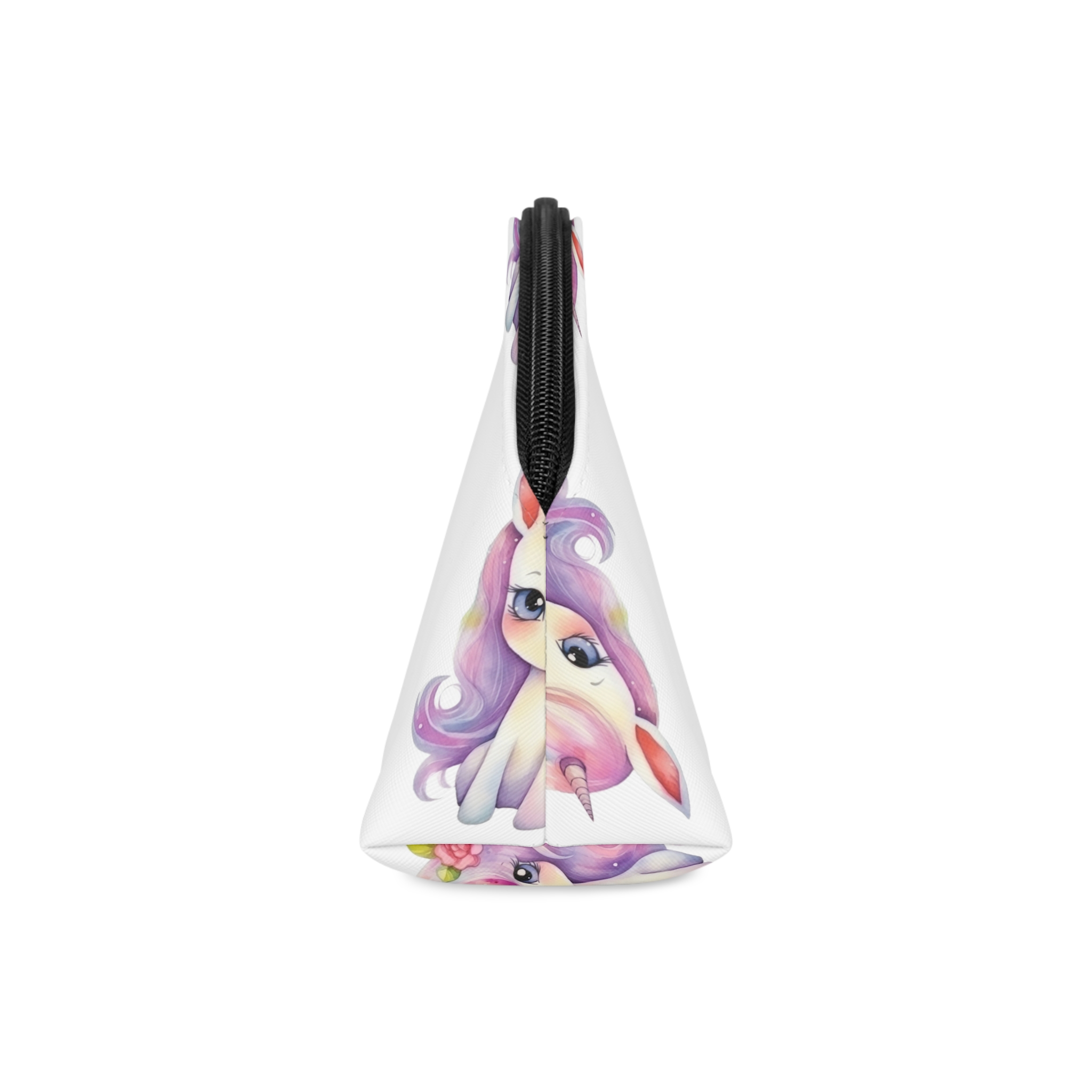 Watercolor Cute Unicorn Isolated Makeup Bag - Image 4