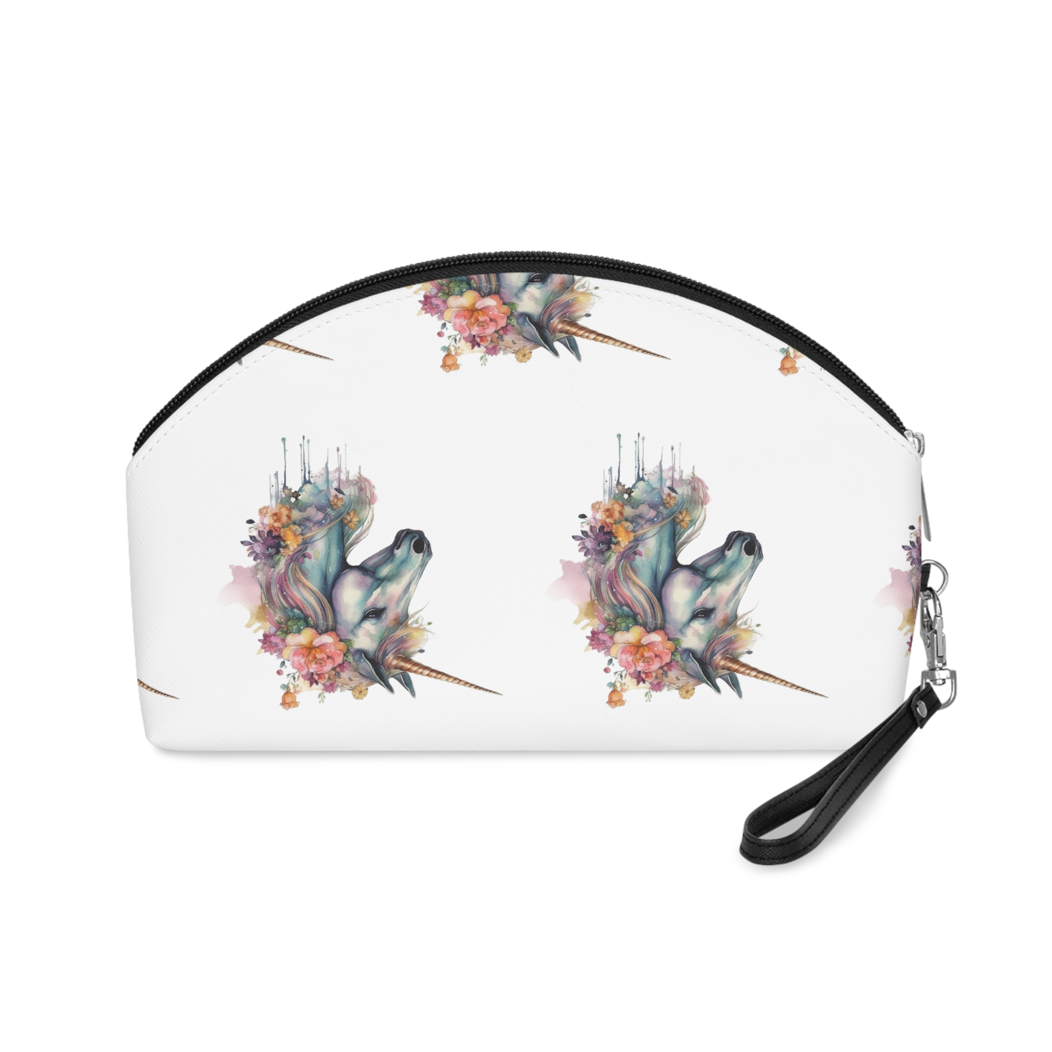 Unicorn With Flower Crown Its Head Makeup Bag - Image 2