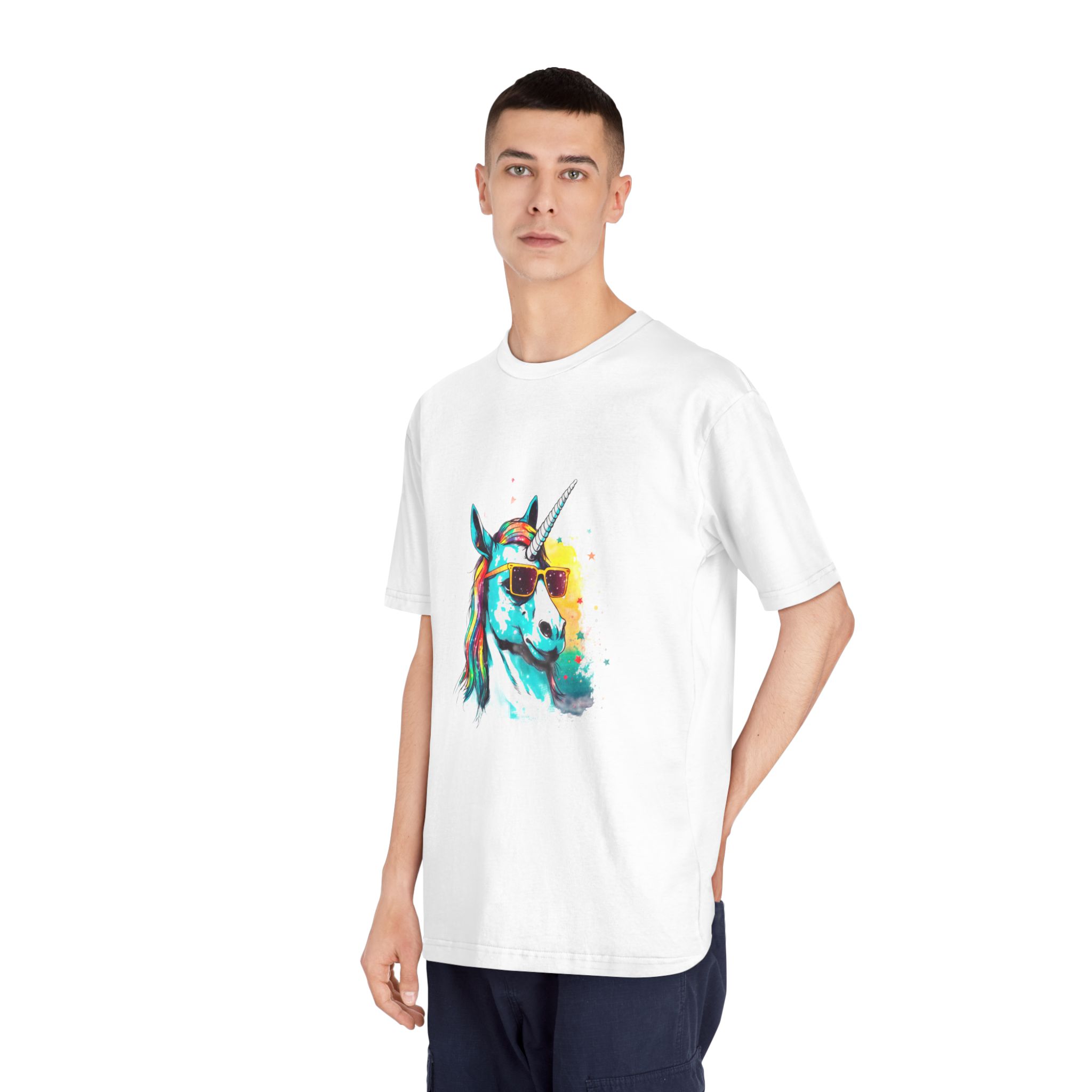 Cute Cartoon Baby Unicorn Isolated Transparent Background Ideal Tshirt Prints Stickers Mugs Unisex Classic Crewneck T Shirt - Image 4