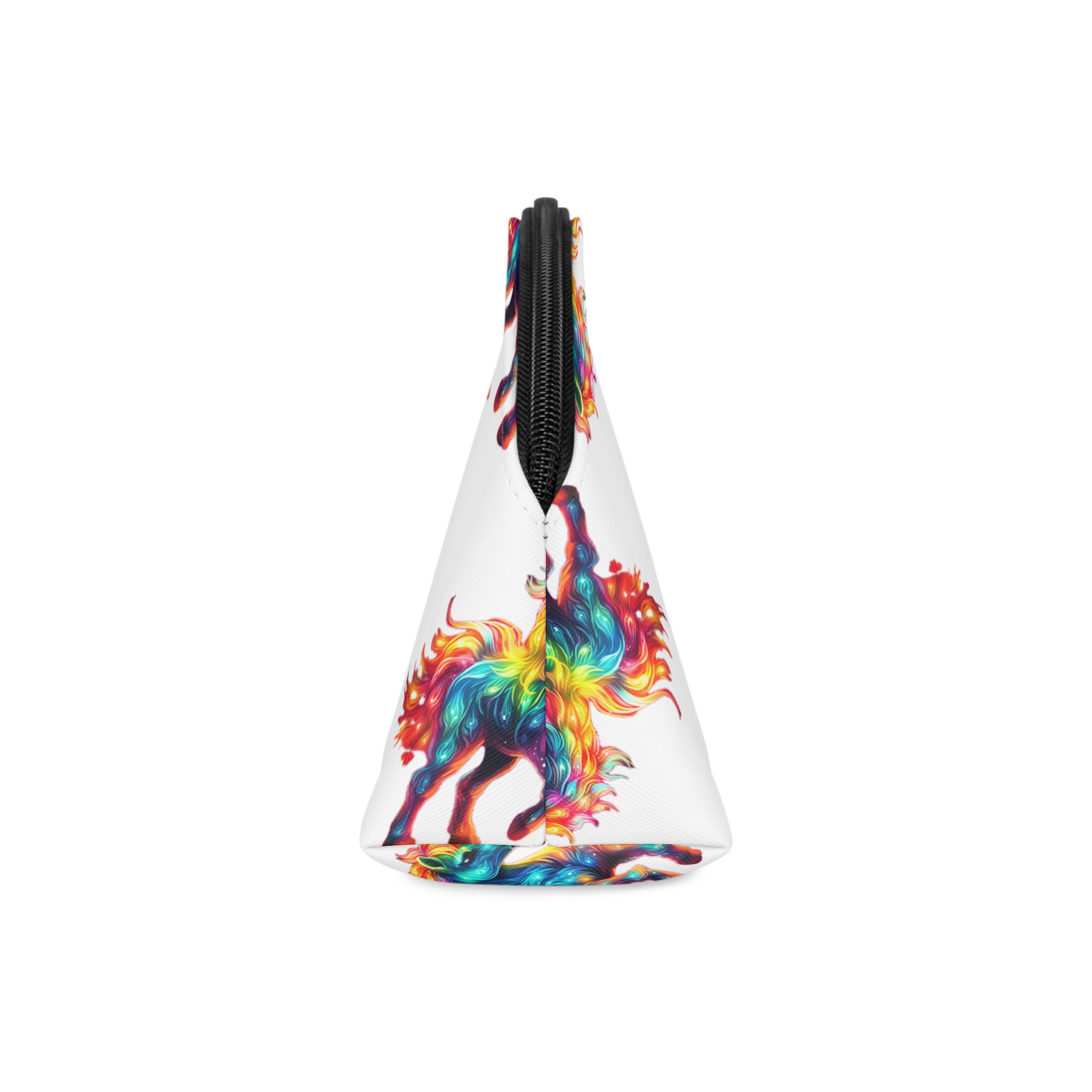 Unicorn With Colorful Mane Glowing Manes Purple Background Generative Ai Makeup Bag - Image 4