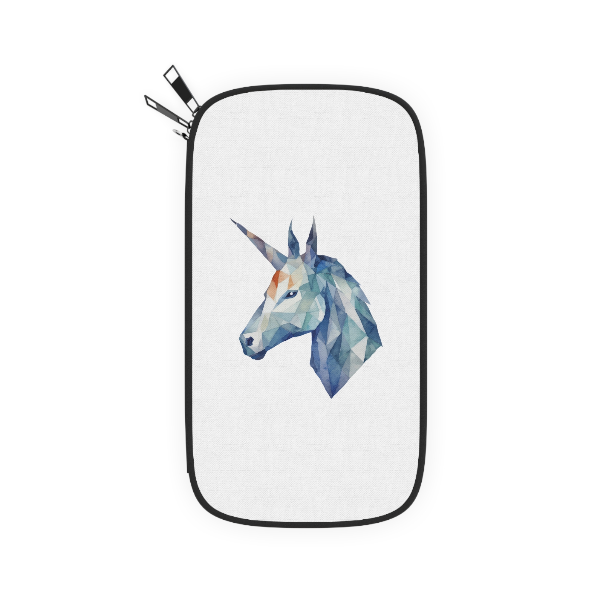 Geometric Watercolor Unicorn Illustration Passport Wallet - Image 2