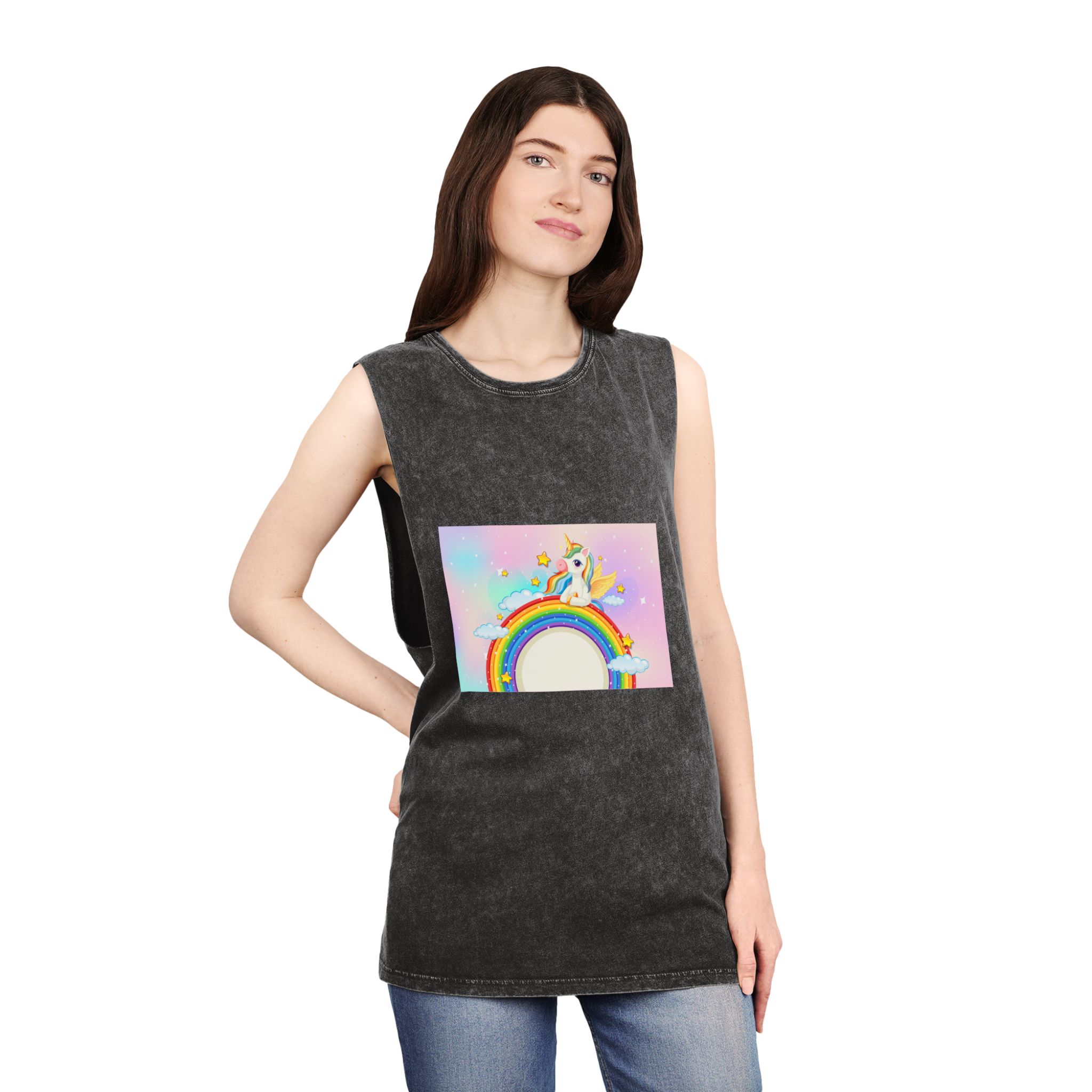 Unicorn V467 Unisex Stonewash Tank Top - Image 4