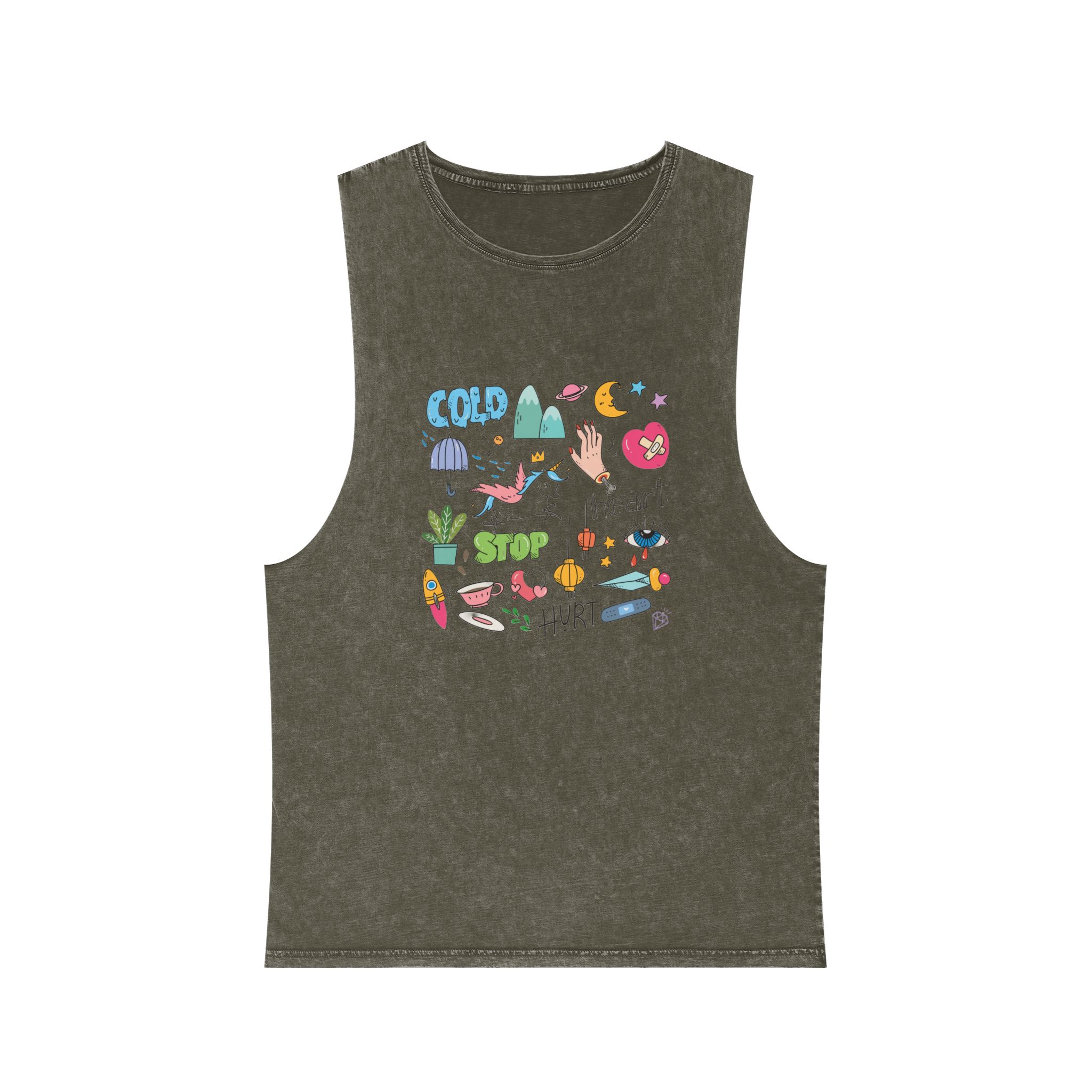 Unicorn V147 Unisex Stonewash Tank Top - Image 5