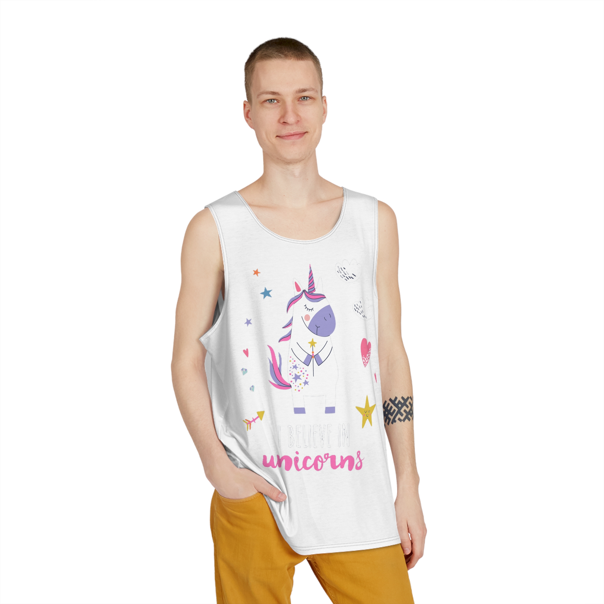 I Belive In Unicorns 1624293 Mens Tank Aop - Image 3