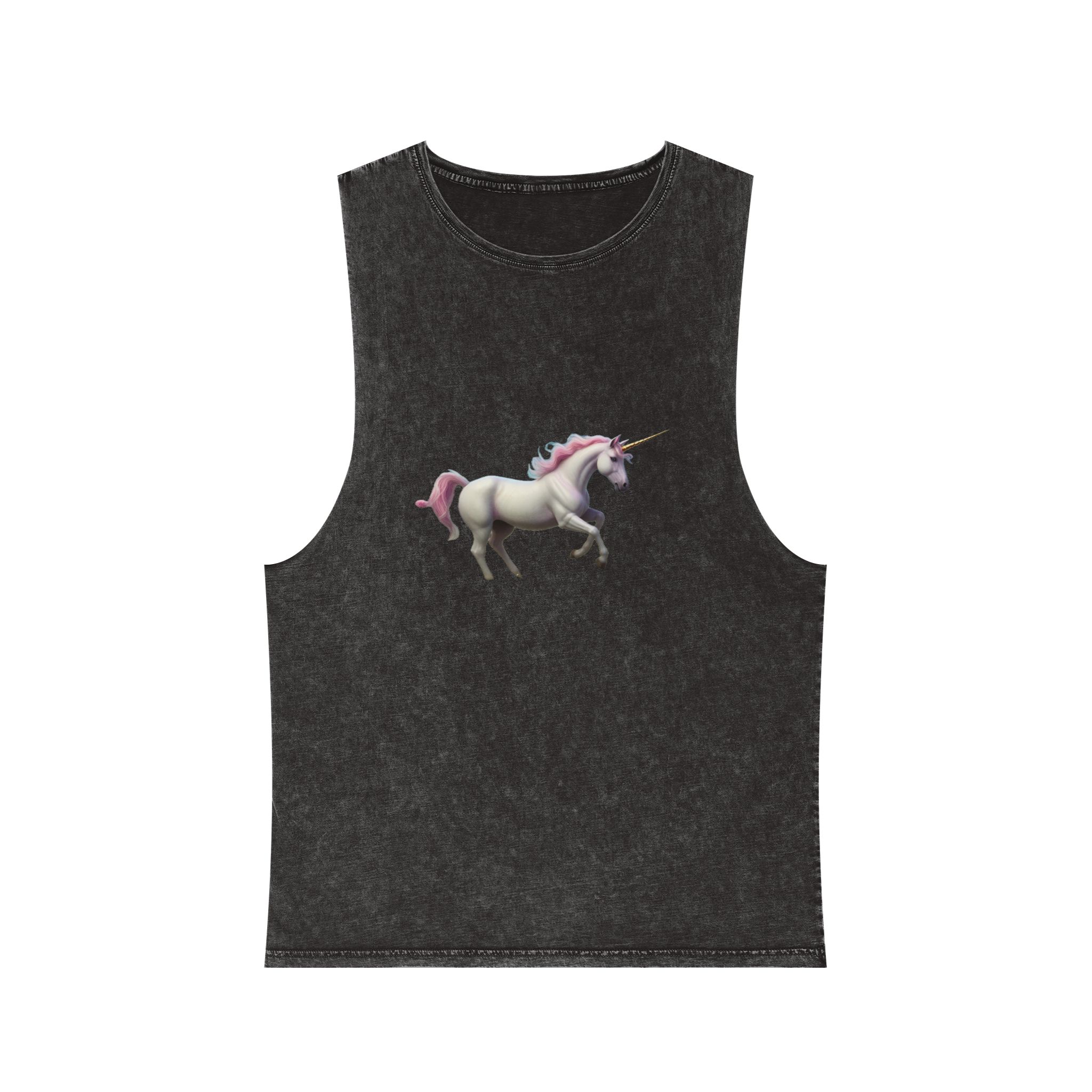 Beautiful Unicorn Running Magical Meadow Unicorn Background Images Whimsical Unicorn (54) Unisex Stonewash Tank Top