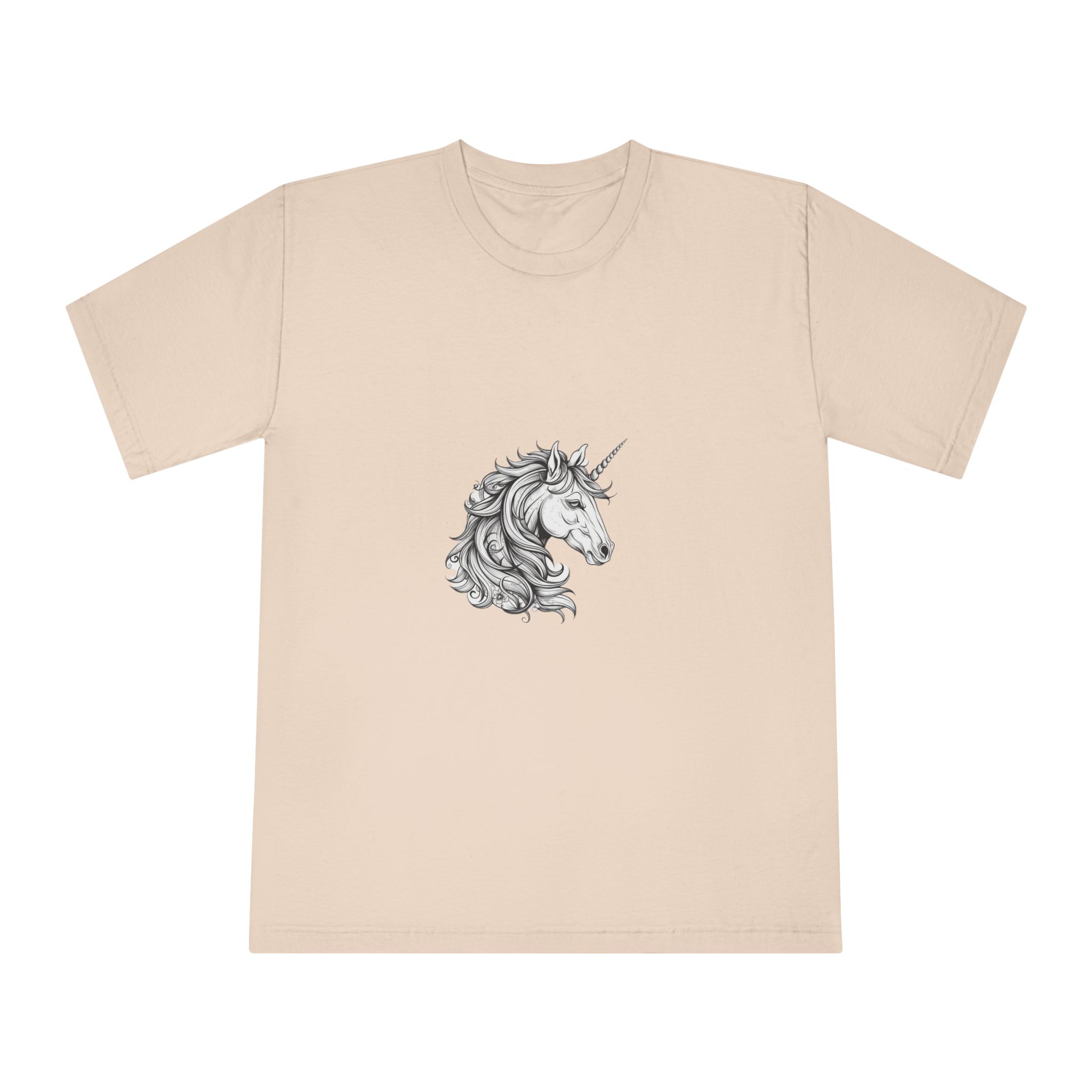 Cute Unicorn Animation Line Drawing Black White Create Greeting Cards Coloring Books Po Copy Unisex Classic Crewneck T Shirt - Image 9