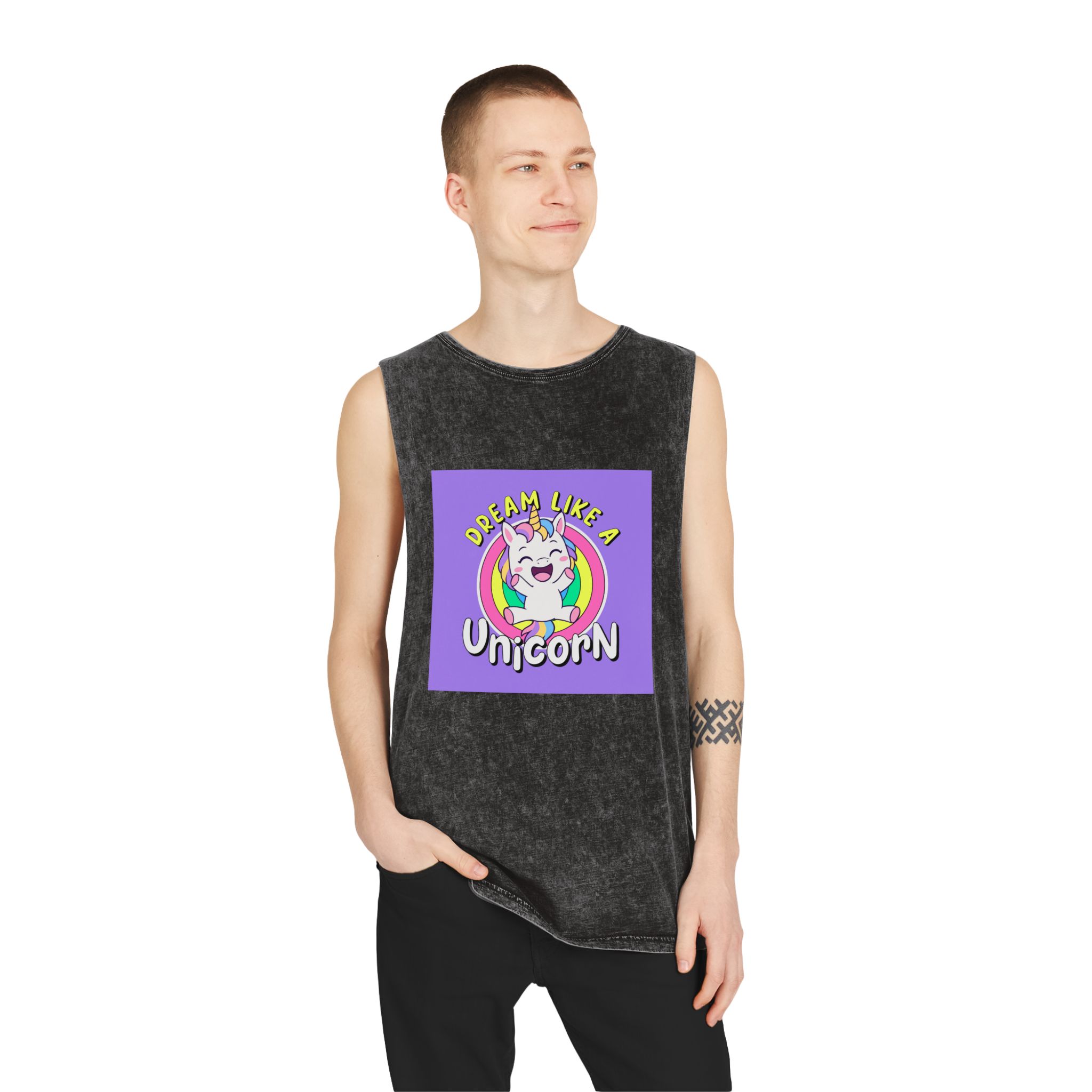 Original Design BDF5C4 Unisex Stonewash Tank Top - Image 3