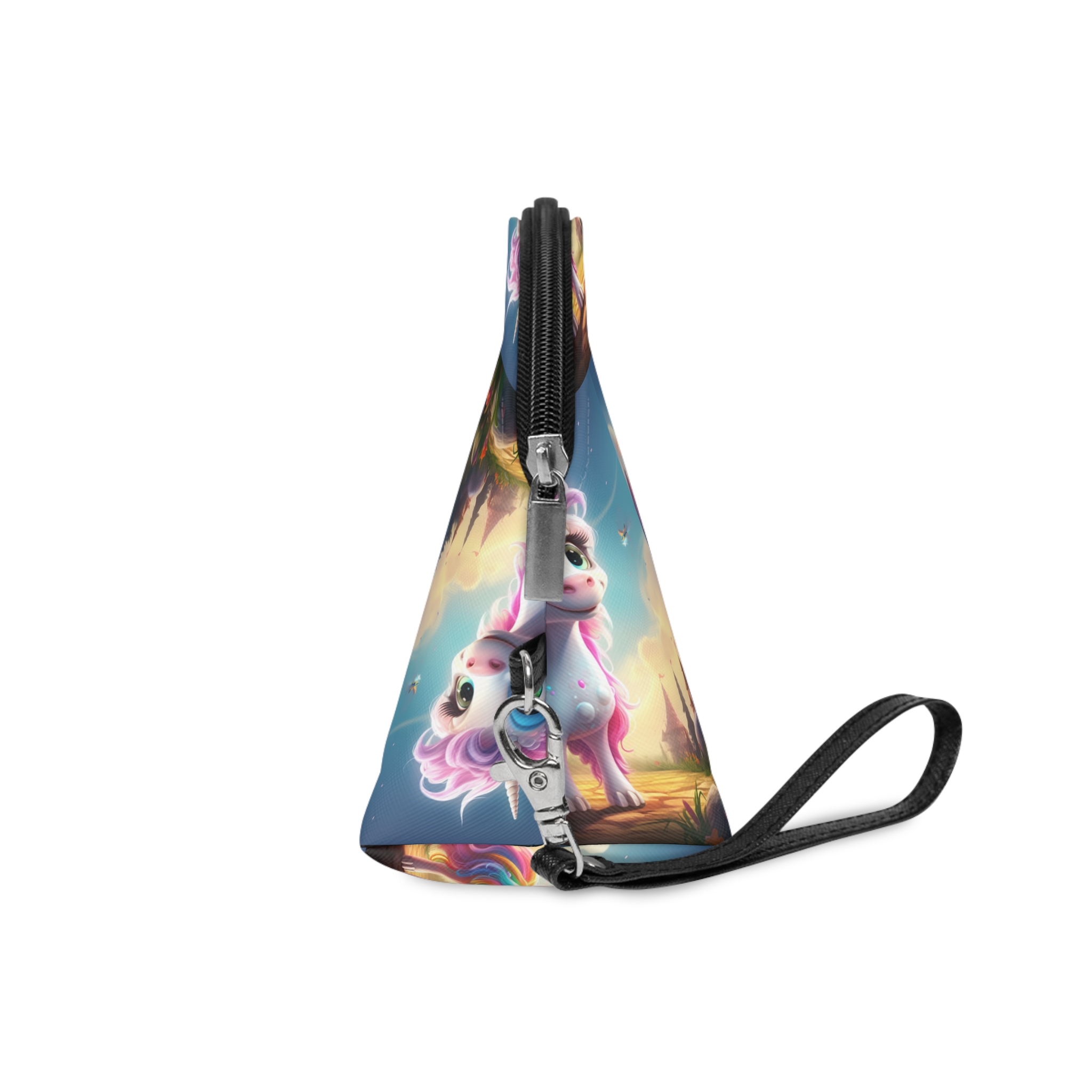 Unicorn Standing Rock Front Castle Generative Ai Makeup Bag - Image 3