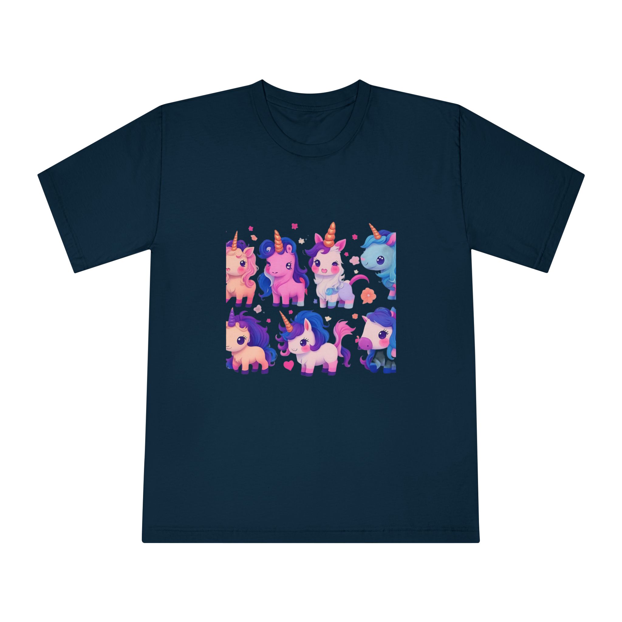 Cute Unicorn Stickers Unisex Classic Crewneck T Shirt - Image 17