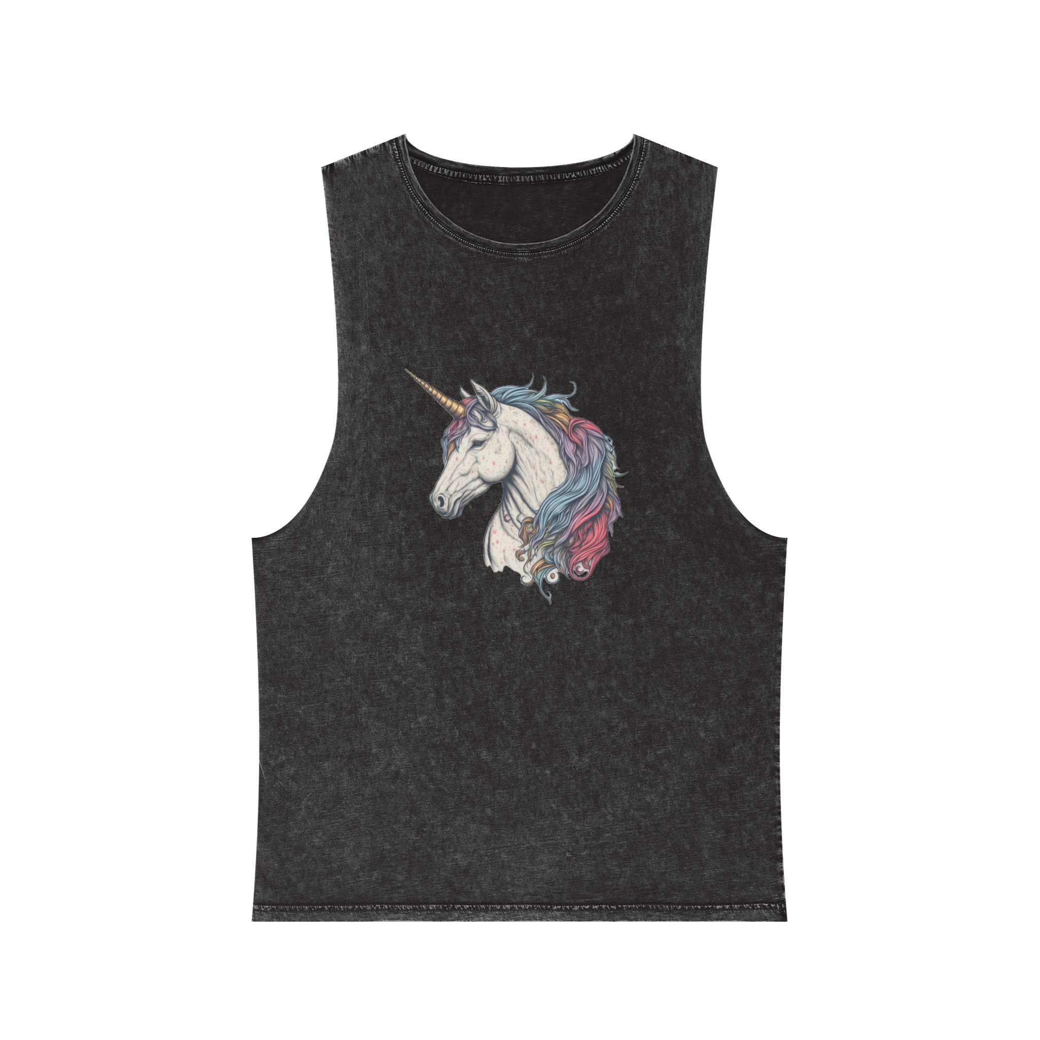 Colorful Unicorn Illustration Created With Ai Tools Copy Unisex Stonewash Tank Top