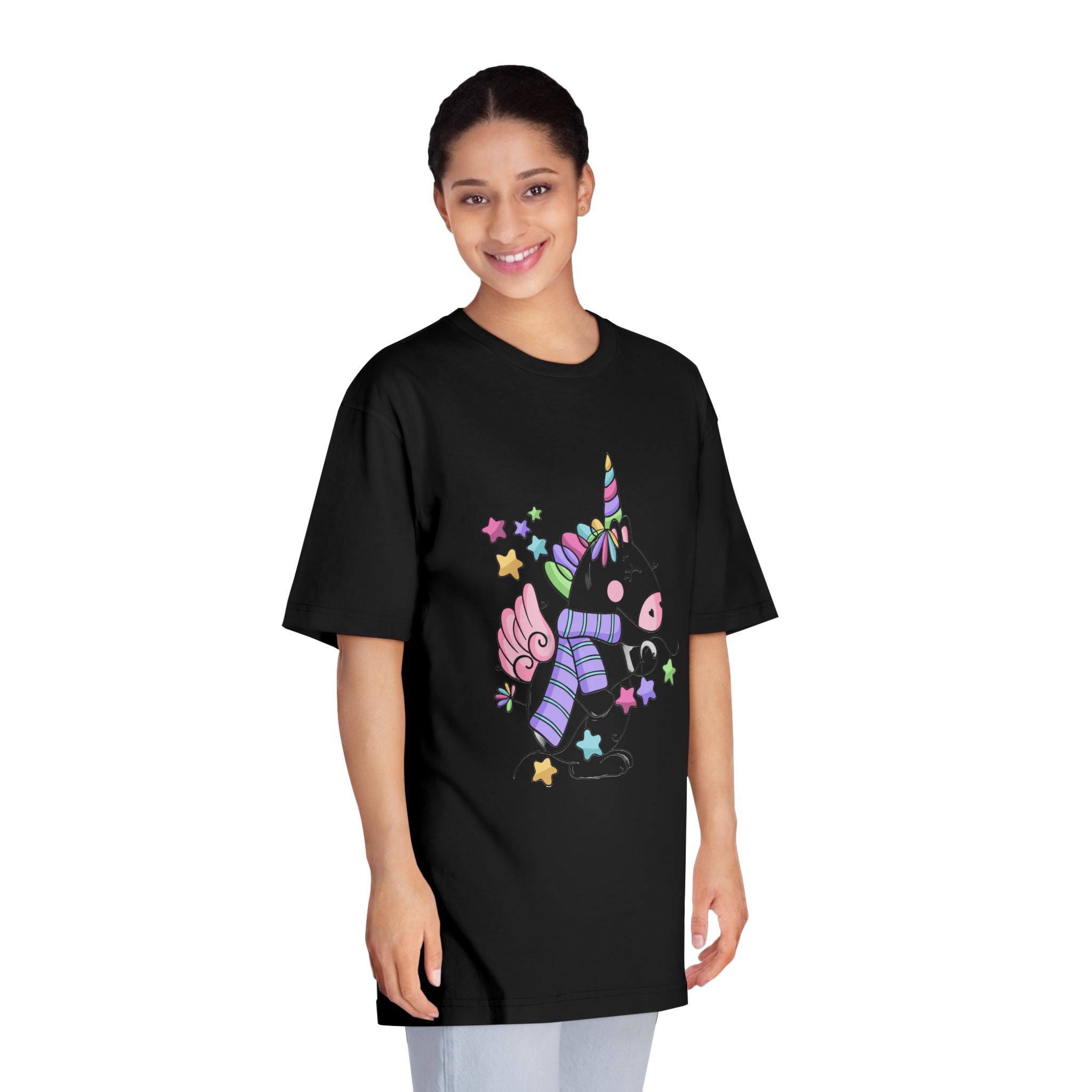 Happy Unicorn Unisex Classic Crewneck T Shirt - Image 7