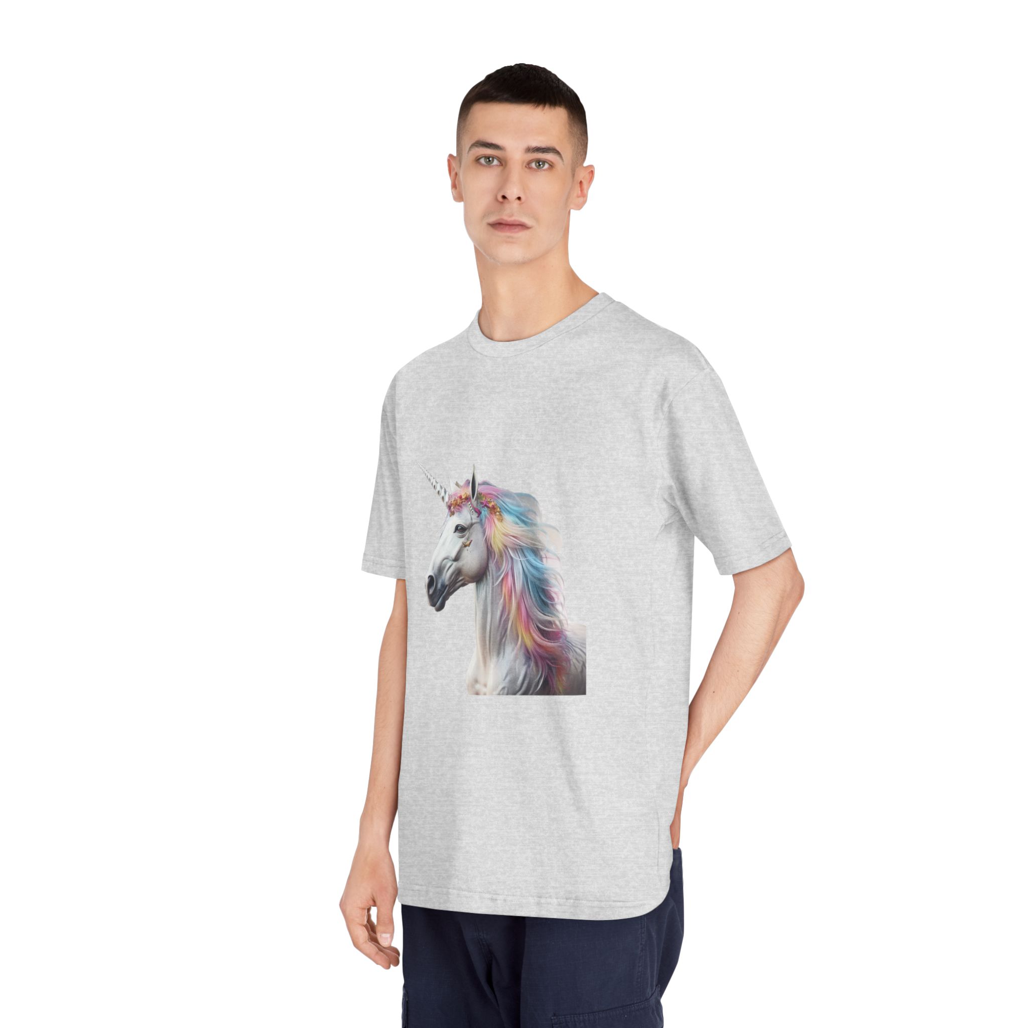 Colorful 3d Mythical Unicorn (3) Unisex Classic Crewneck T Shirt - Image 16